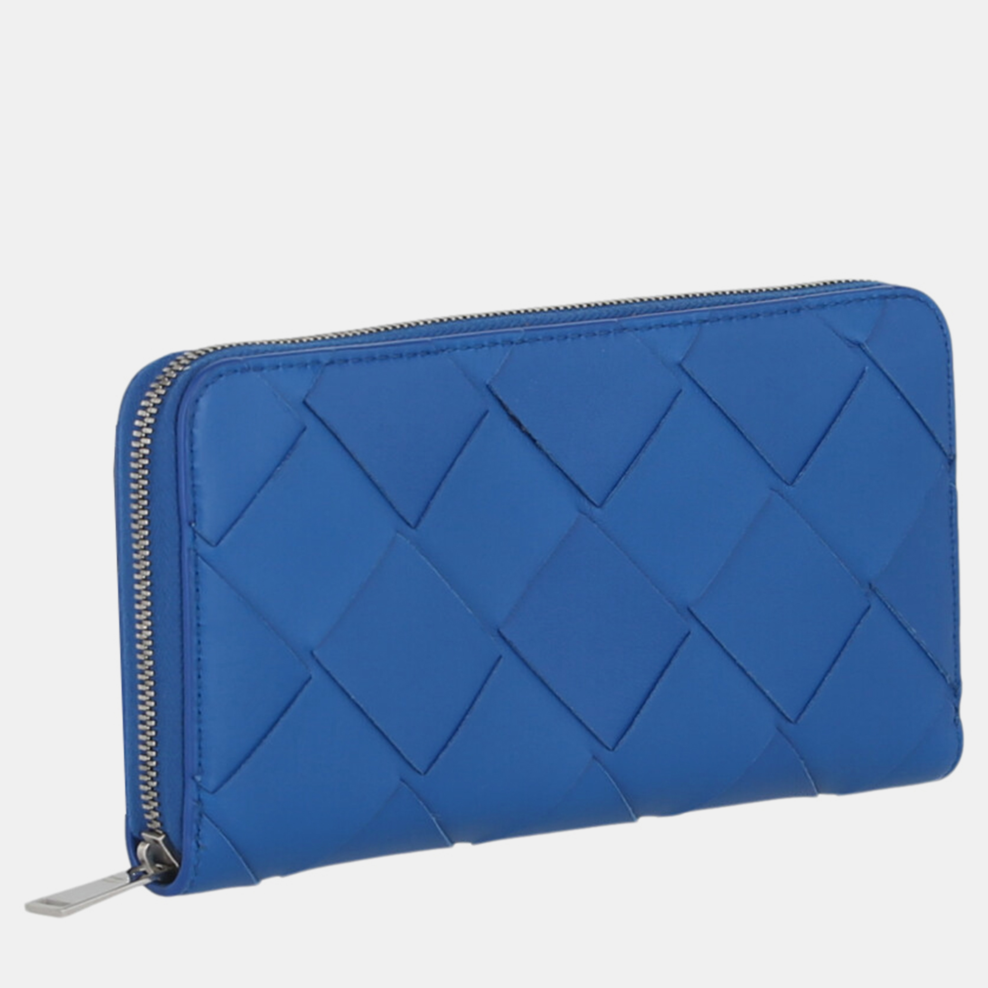 

Bottega Veneta Intrecciato Blue Leather Wallet
