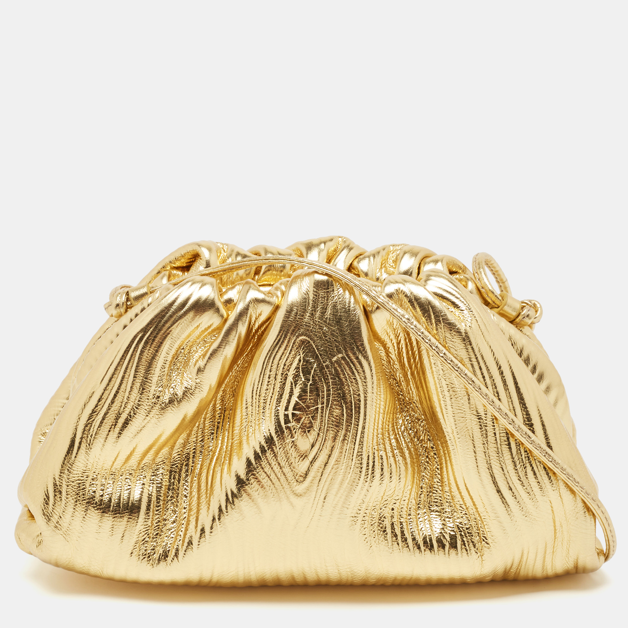 مملوكة مسبقًا حقيبة بوتيغا فينيتا بوش جلد أحمر داكن صغيرة