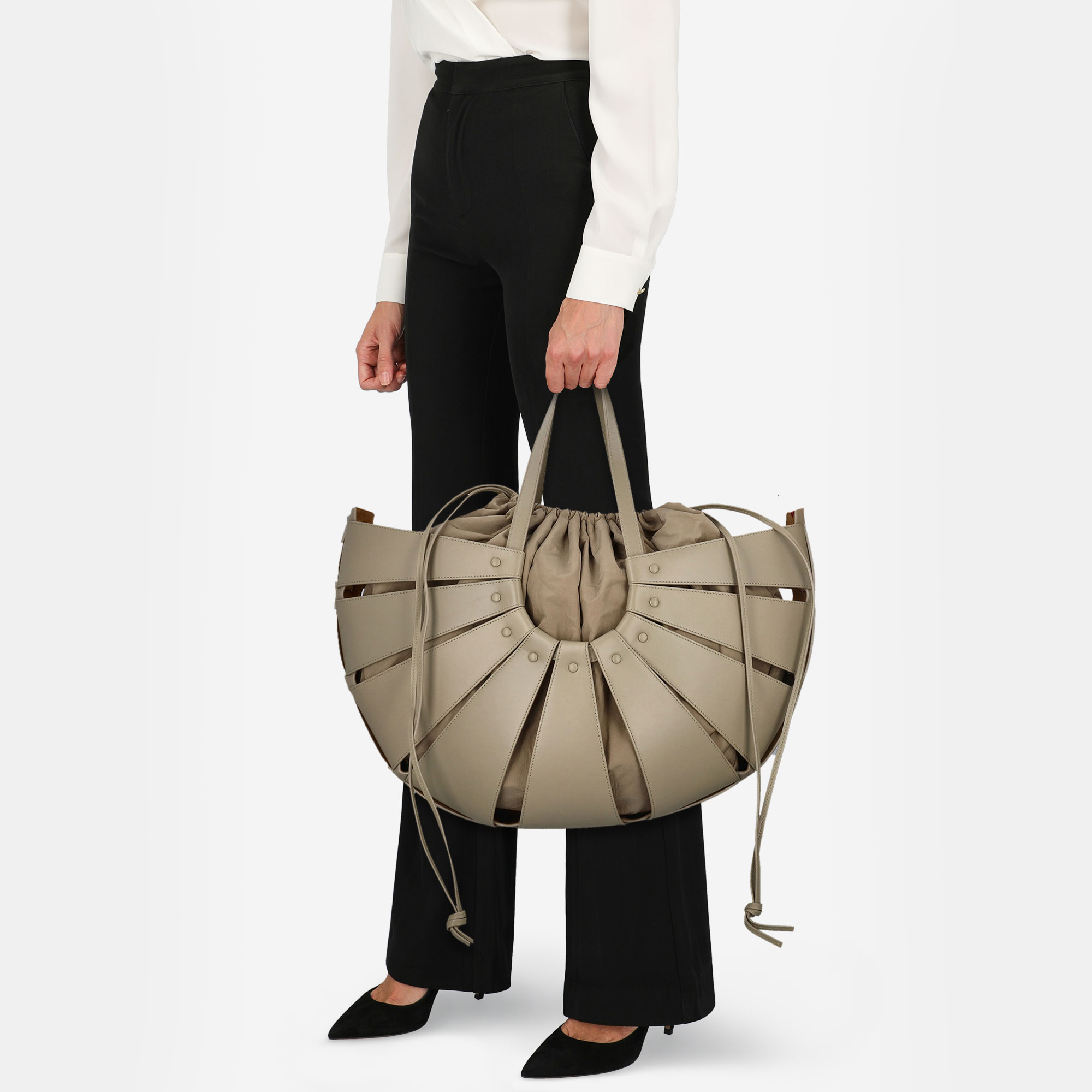 

Bottega Veneta Women's Leather Tote Bag - Grey