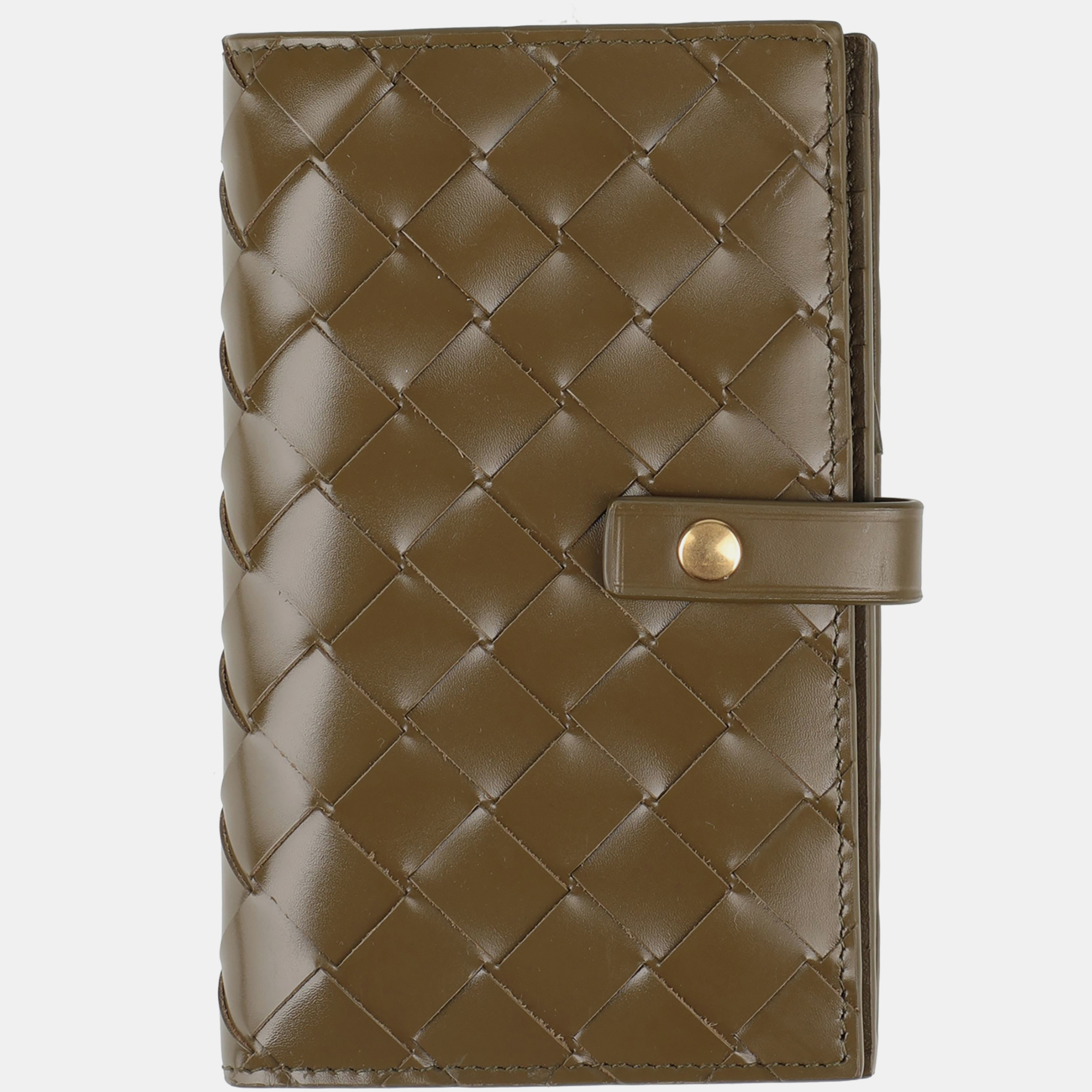 

Bottega Veneta Green Leather Compact Wallet