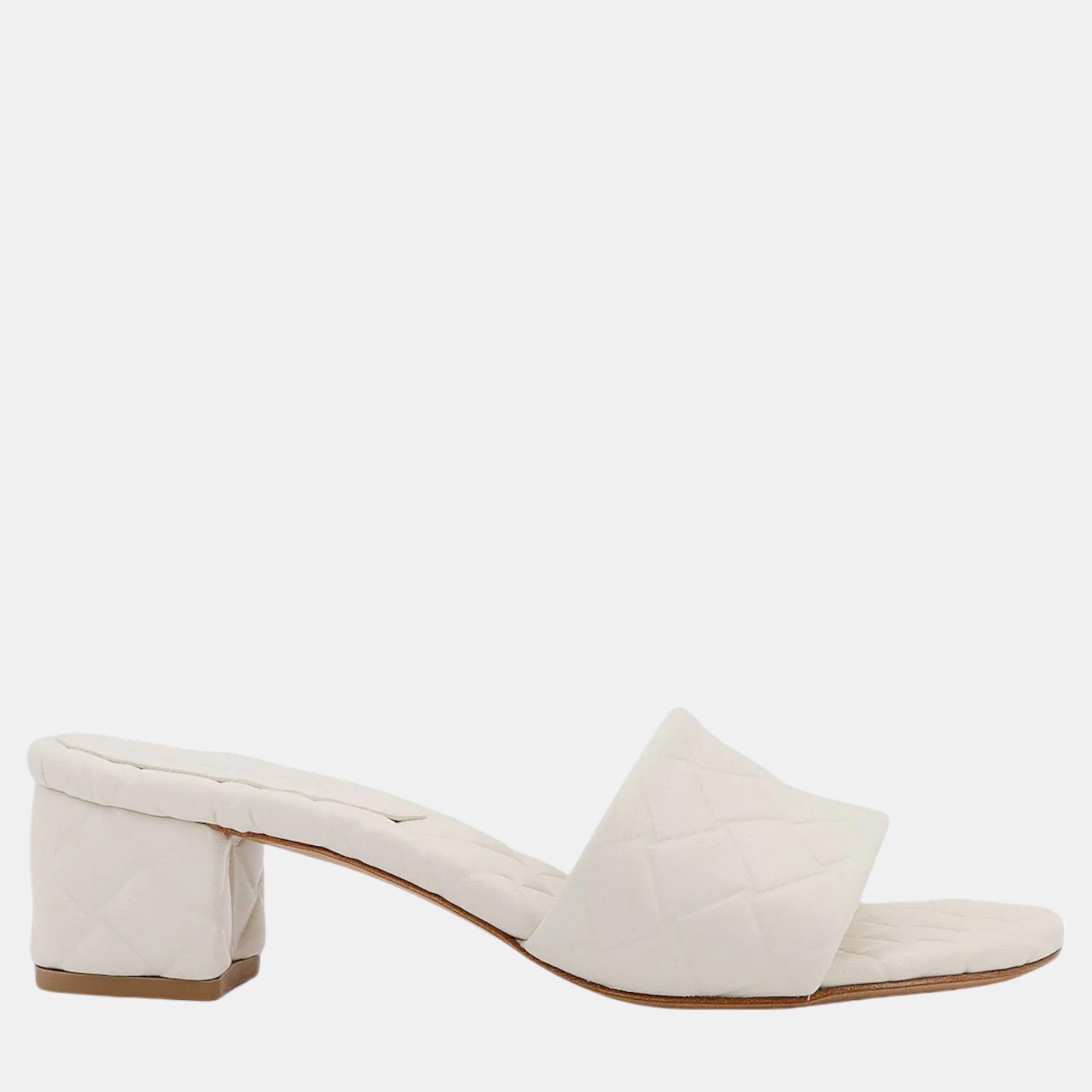 

Bottega Veneta Beige Amy Slide Sandals EU