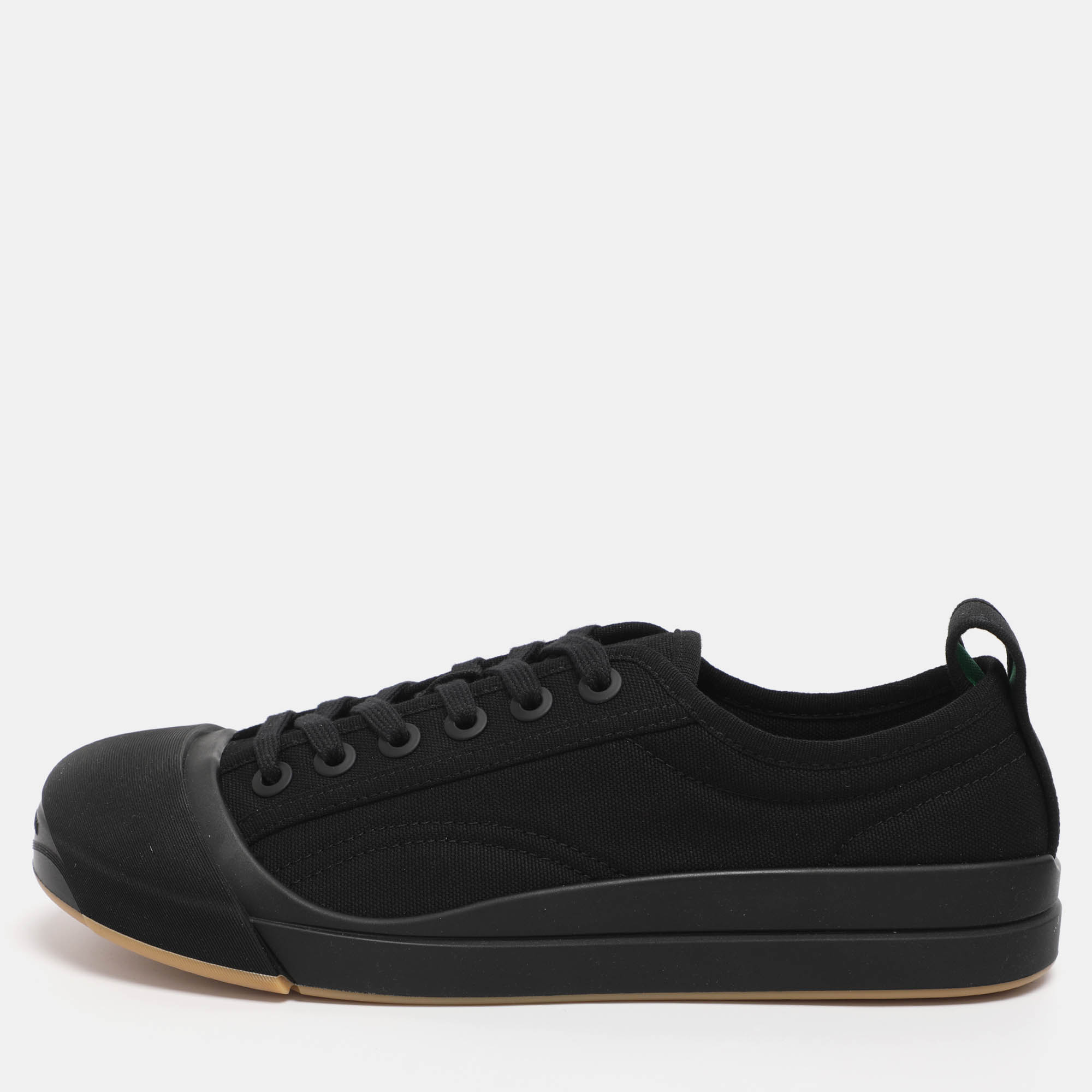 

Bottega Veneta Black Canvas and Leather Vulcan Low Top Sneakers Size 39