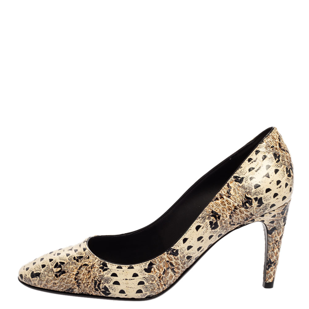

Bottega Veneta Tri Color Python Leather Square Toe Pumps Size, Multicolor
