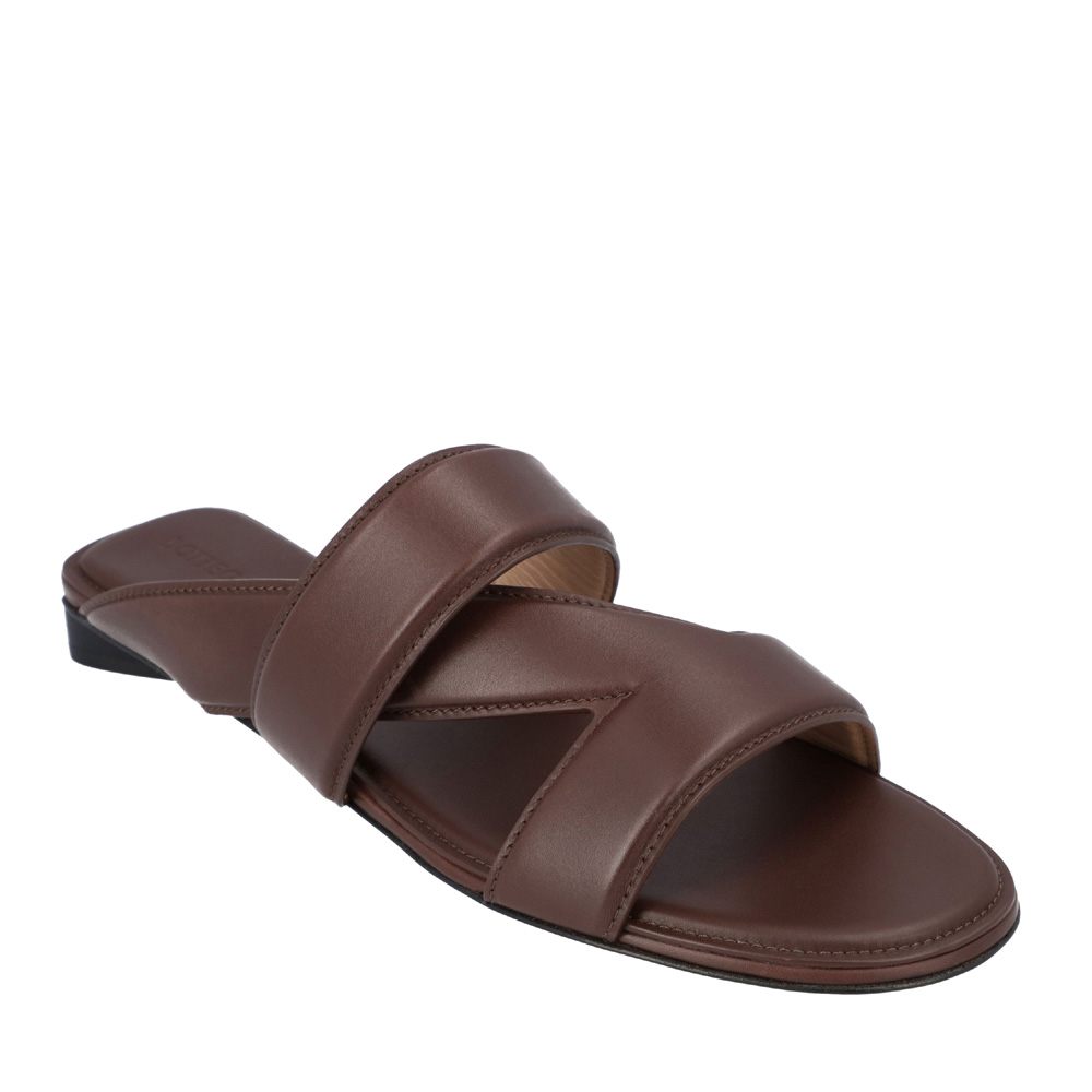 

Bottega Veneta Brown Leather Band Flat sandals Size EU
