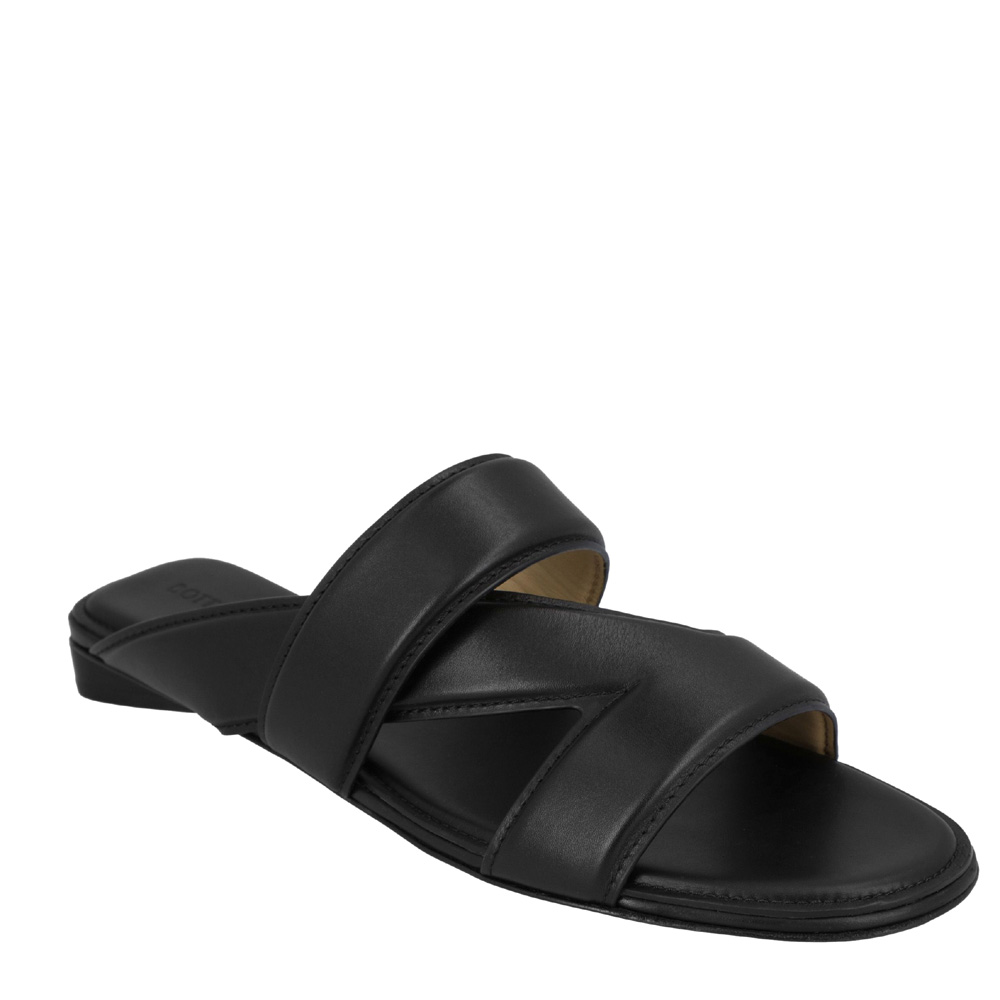 

Bottega Veneta Black Leather Band flat sandals Size EU