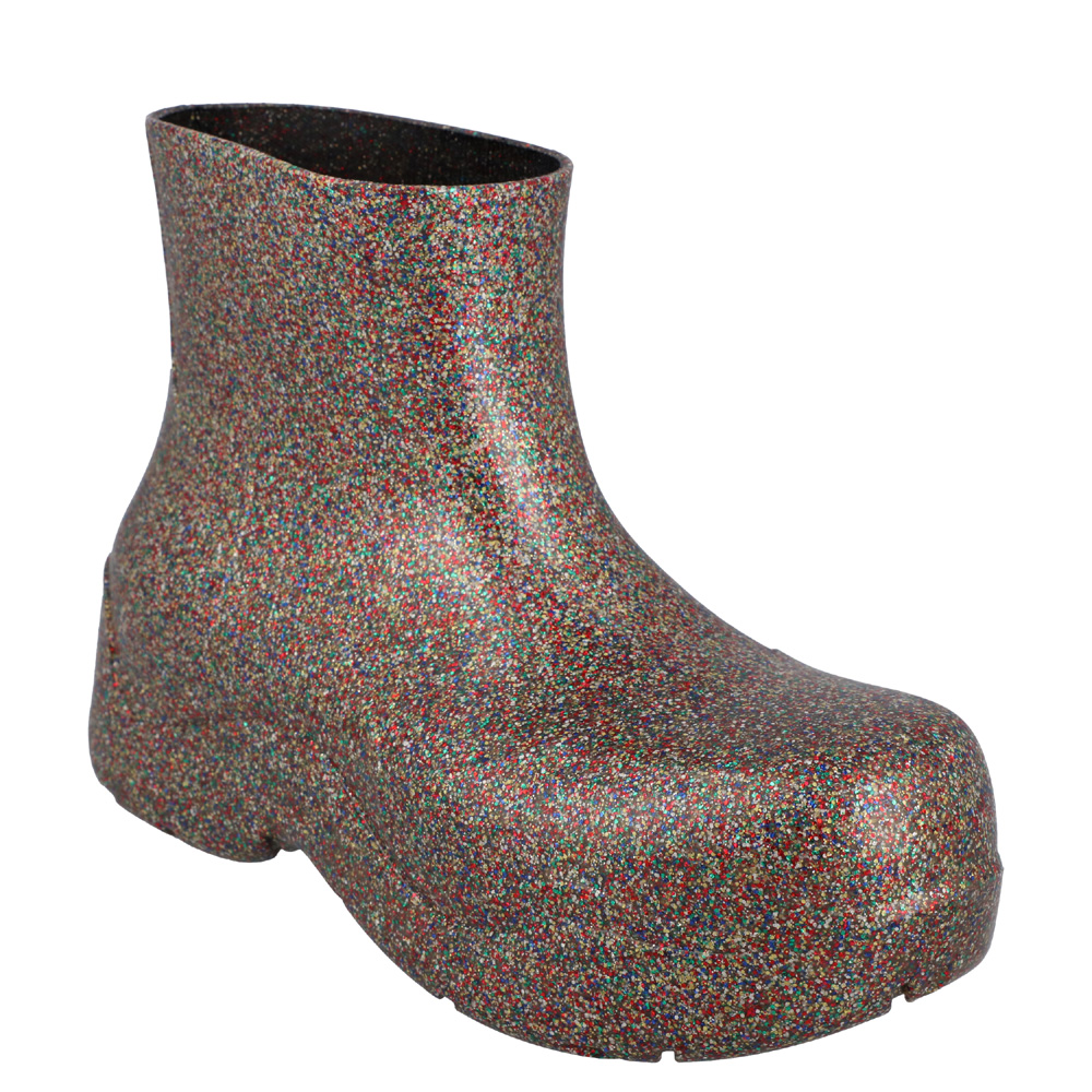 

Bottega Veneta Multicolor Glitter Rubber Puddle Ankle Boot EU