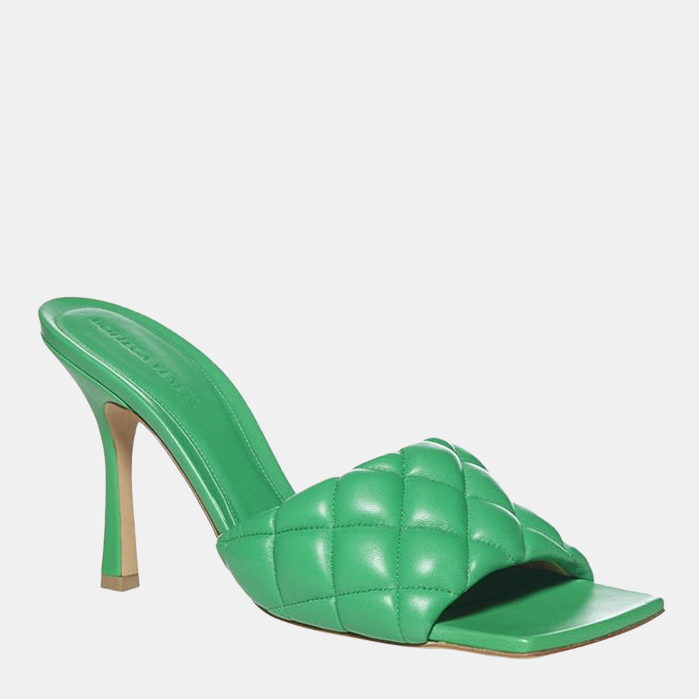 

Bottega Veneta Green Parakeet Padded Sandal Size EU
