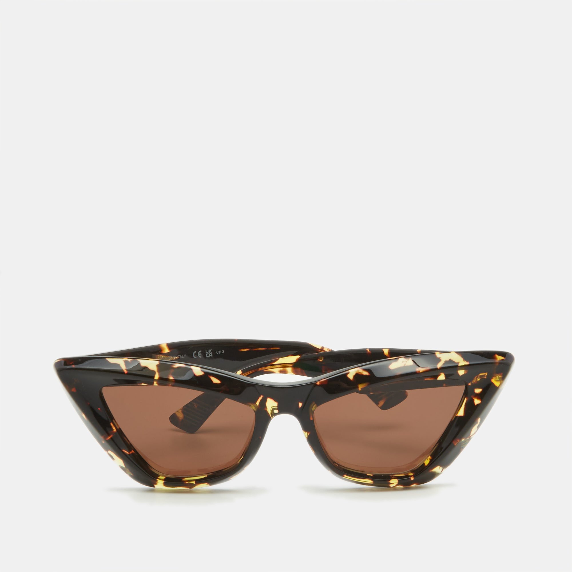 

Bottega Veneta Brown Tortoise BV1101S Cat Eye Sunglasses