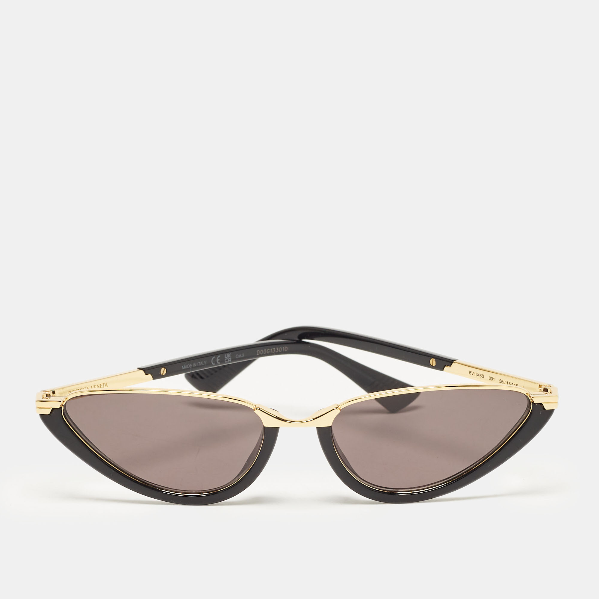 

Bottega Veneta Black/Gold BV1346S Classic Cat Eye Sunglasses