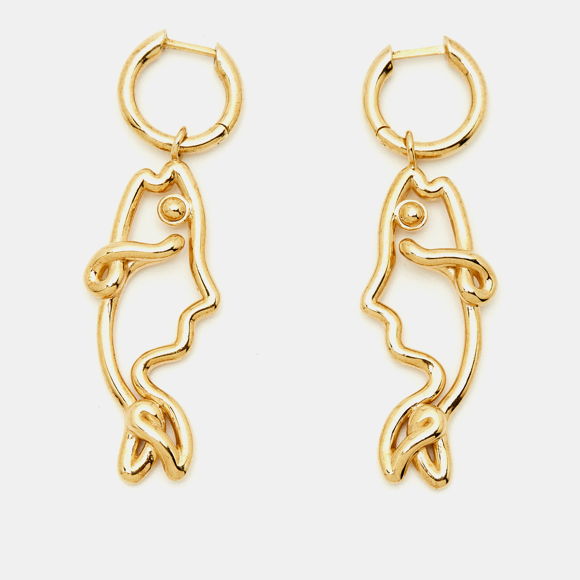 

Bottega Veneta Fish Gold Tone Sterling Silver Earrings