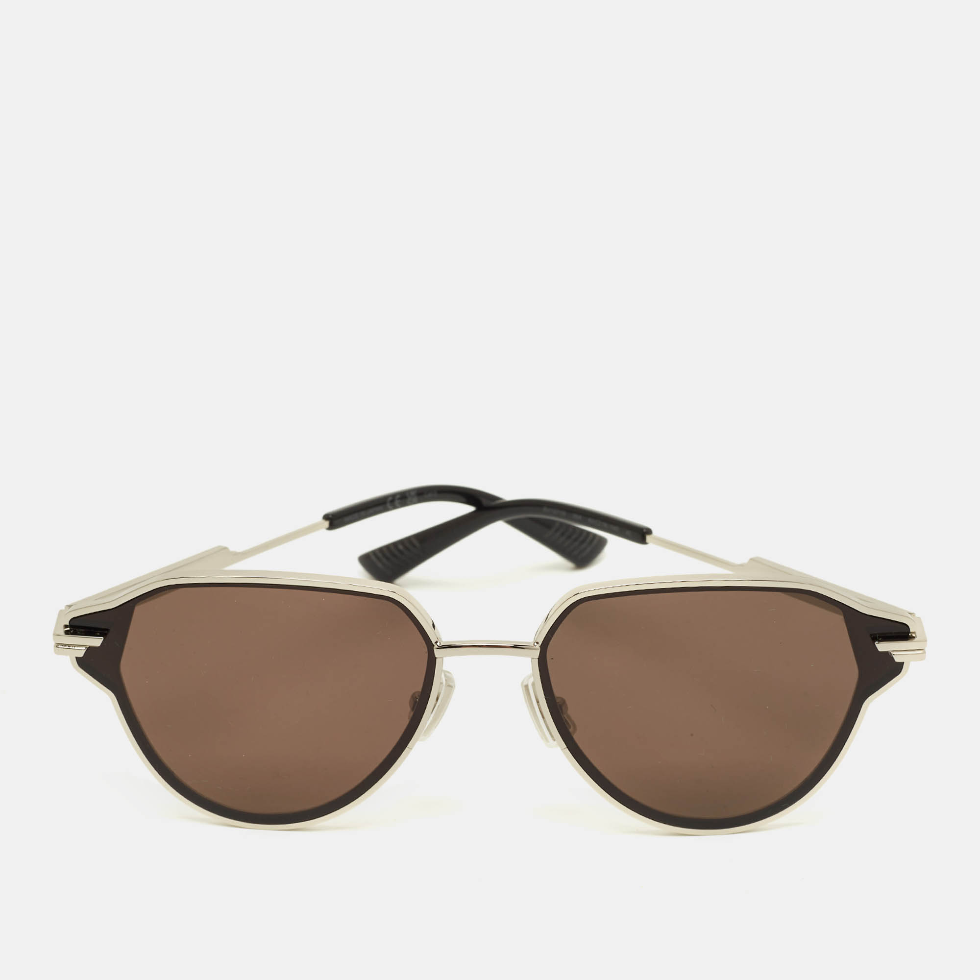 

Bottega Veneta Black/Silver Tone BV1271S Aviator Sunglasses