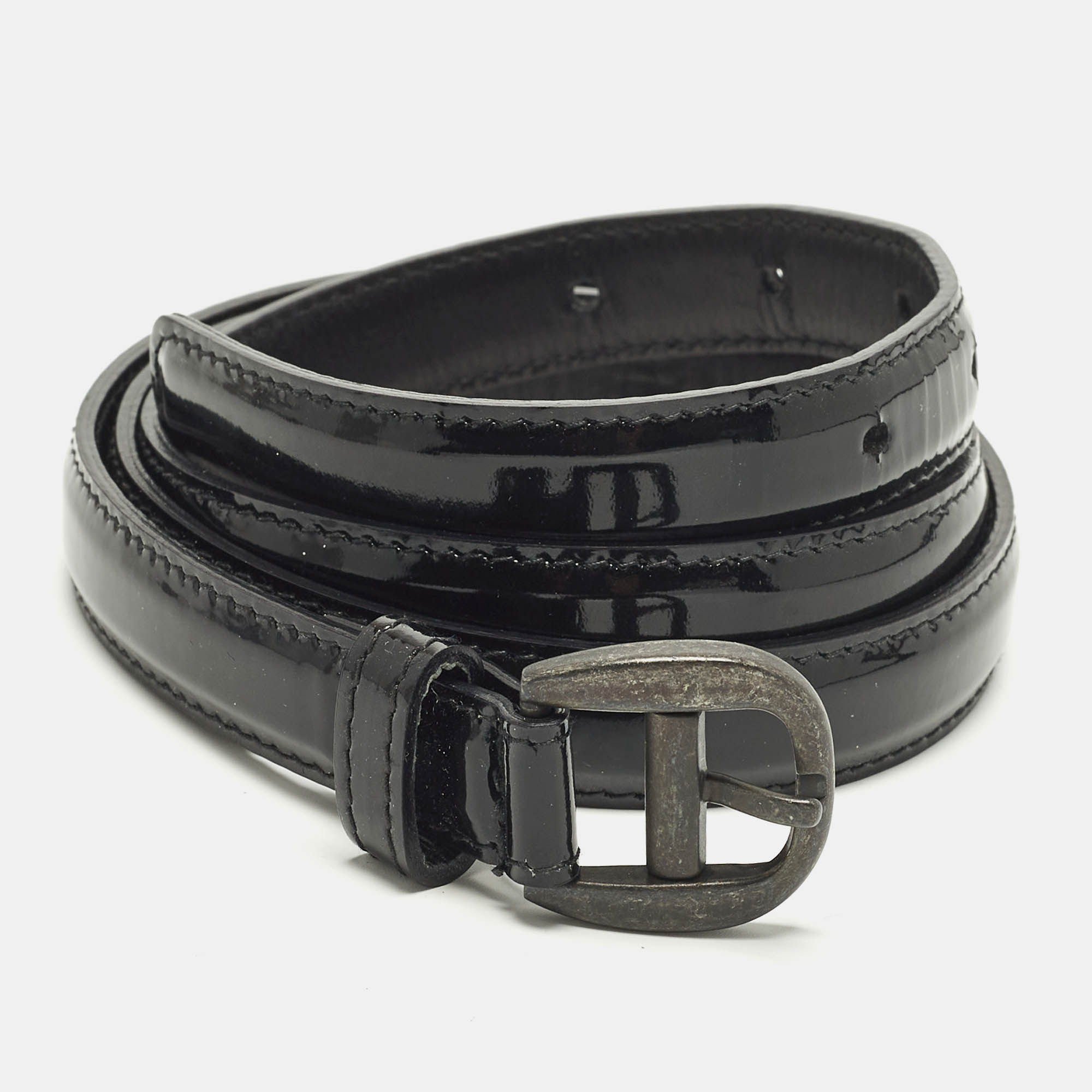 

Bottega Veneta  Buckle Belt Black Patent Leather