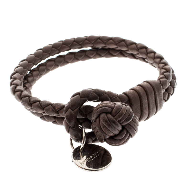 Bottega Veneta Brown Intrecciato Leather Single Knot Bracelet Bottega  Veneta | The Luxury Closet