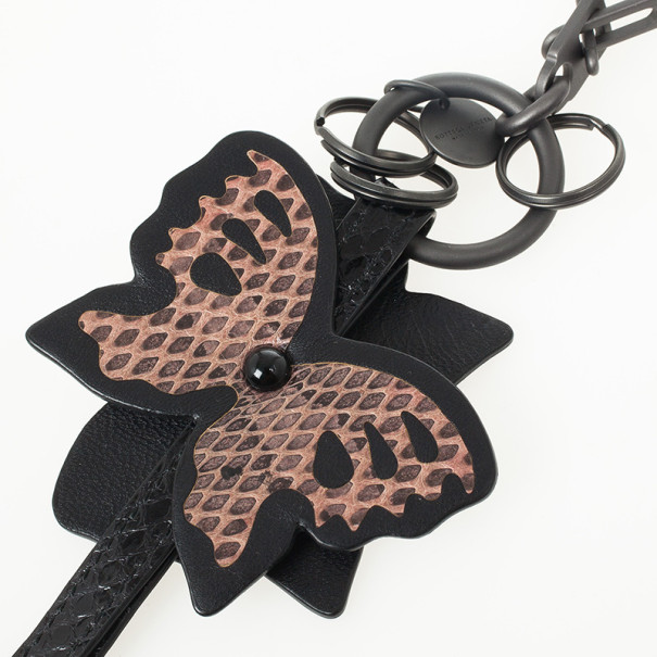 Pre Owned Bottega Veneta Watersnake Butterfly Keyring
