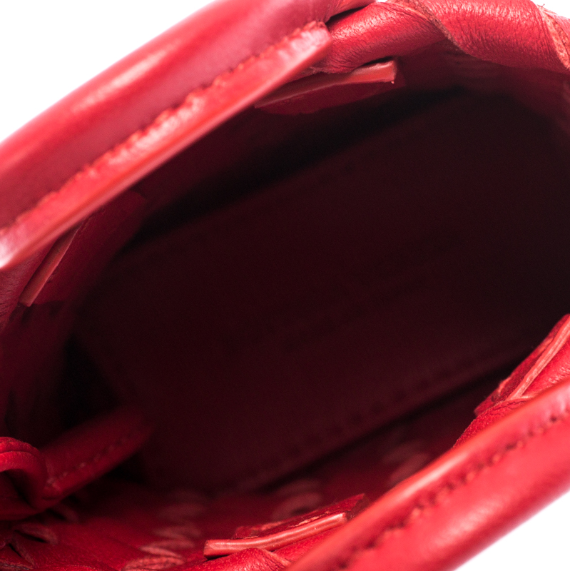 

Bottega Veneta Red Intrecciato Nappa Leather Tote Bag Charm