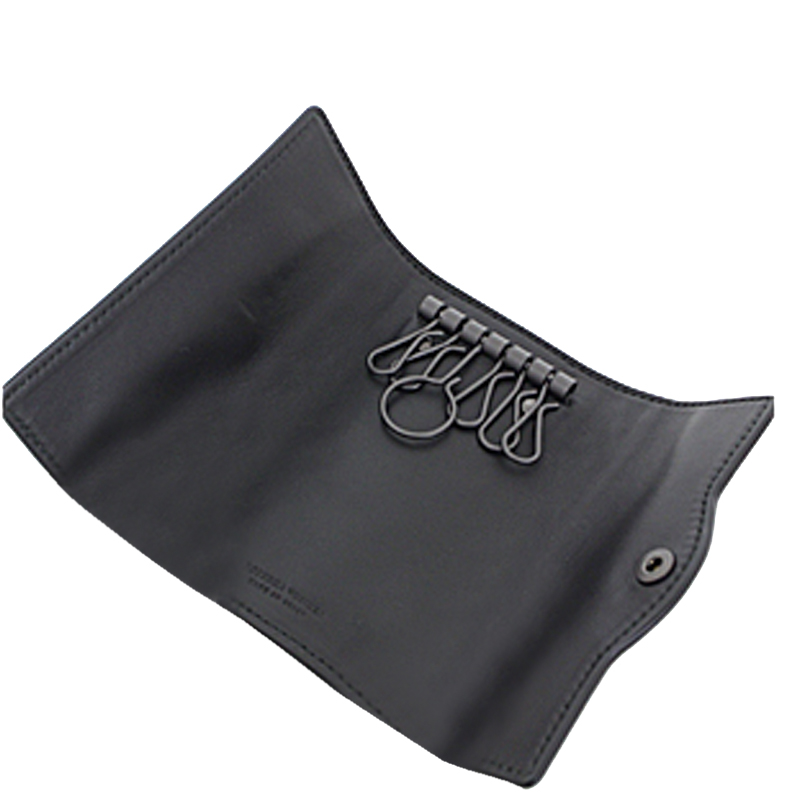 

Bottega Veneta Black Intrecciato Leather Key Case