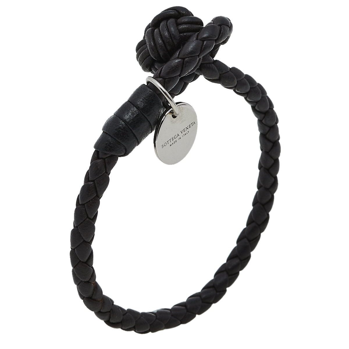 

Bottega Veneta Brown Intrecciato Leather Knot Bracelet