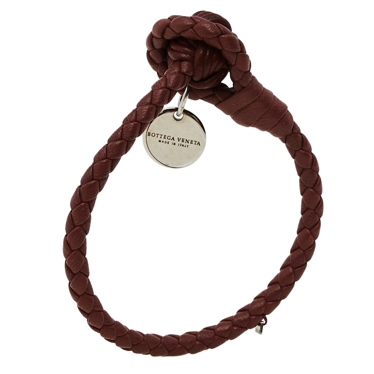 

Bottega Veneta Pale Brown Intrecciato Nappa Leather Knot Bracelet
