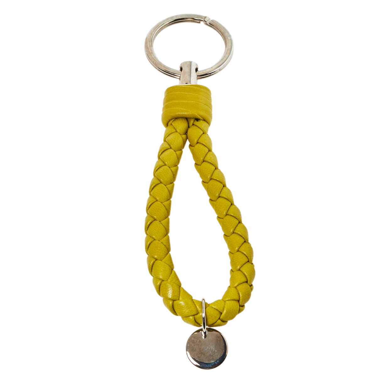 

Bottega Veneta Intrecciato Citrine Nappa Leather Key Ring, Yellow