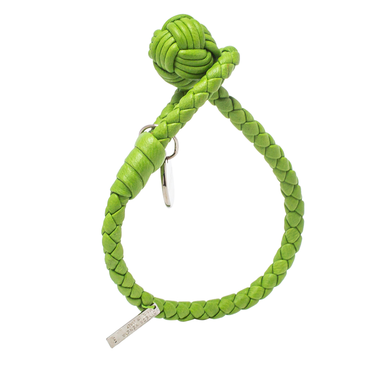 

Bottega Veneta Green Intrecciato Nappa Leather Knot Bracelet