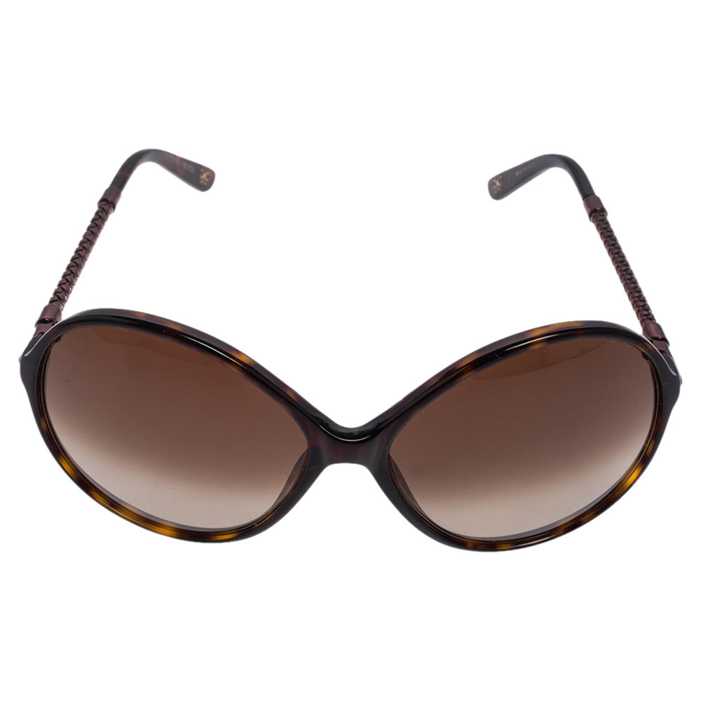 

Bottega Veneta Brown Tortoise Acetate BV 131/S Gradient Oversized Sunglasses