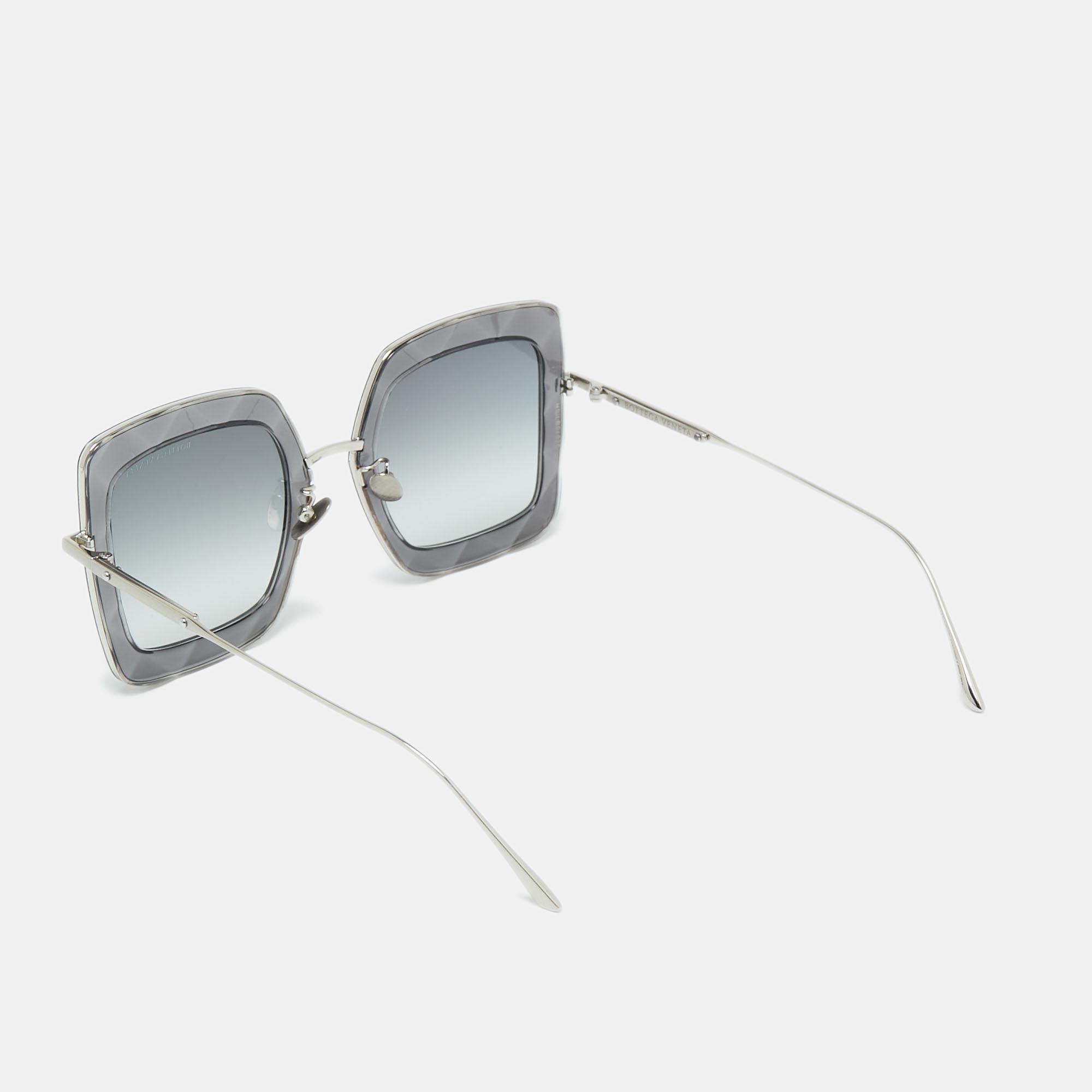 

Bottega Veneta Grey BV0209S Oversize Square Gradient Sunglasses