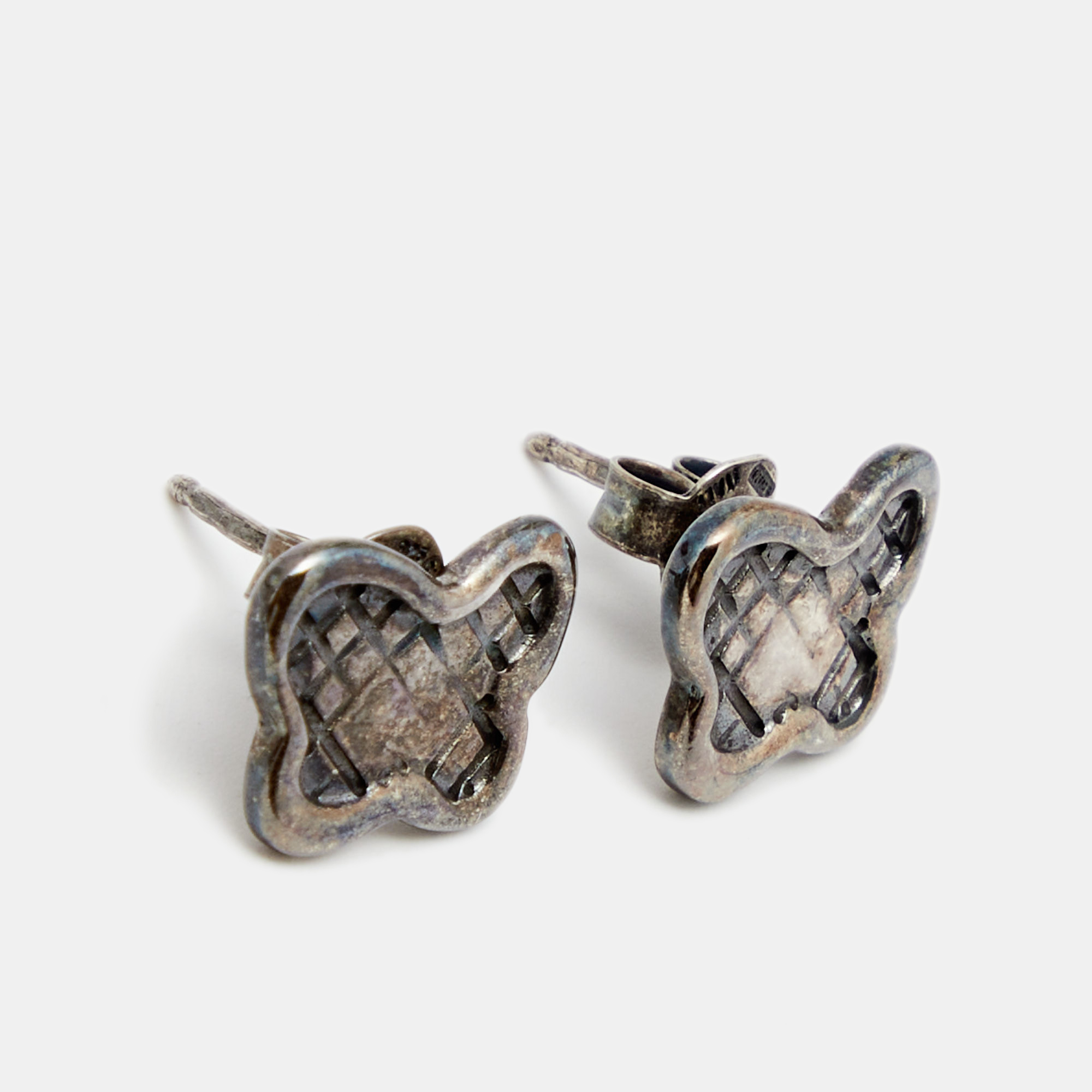 

Bottega Veneta Intecciato Butterfly Sterling Silver Stud Earrings