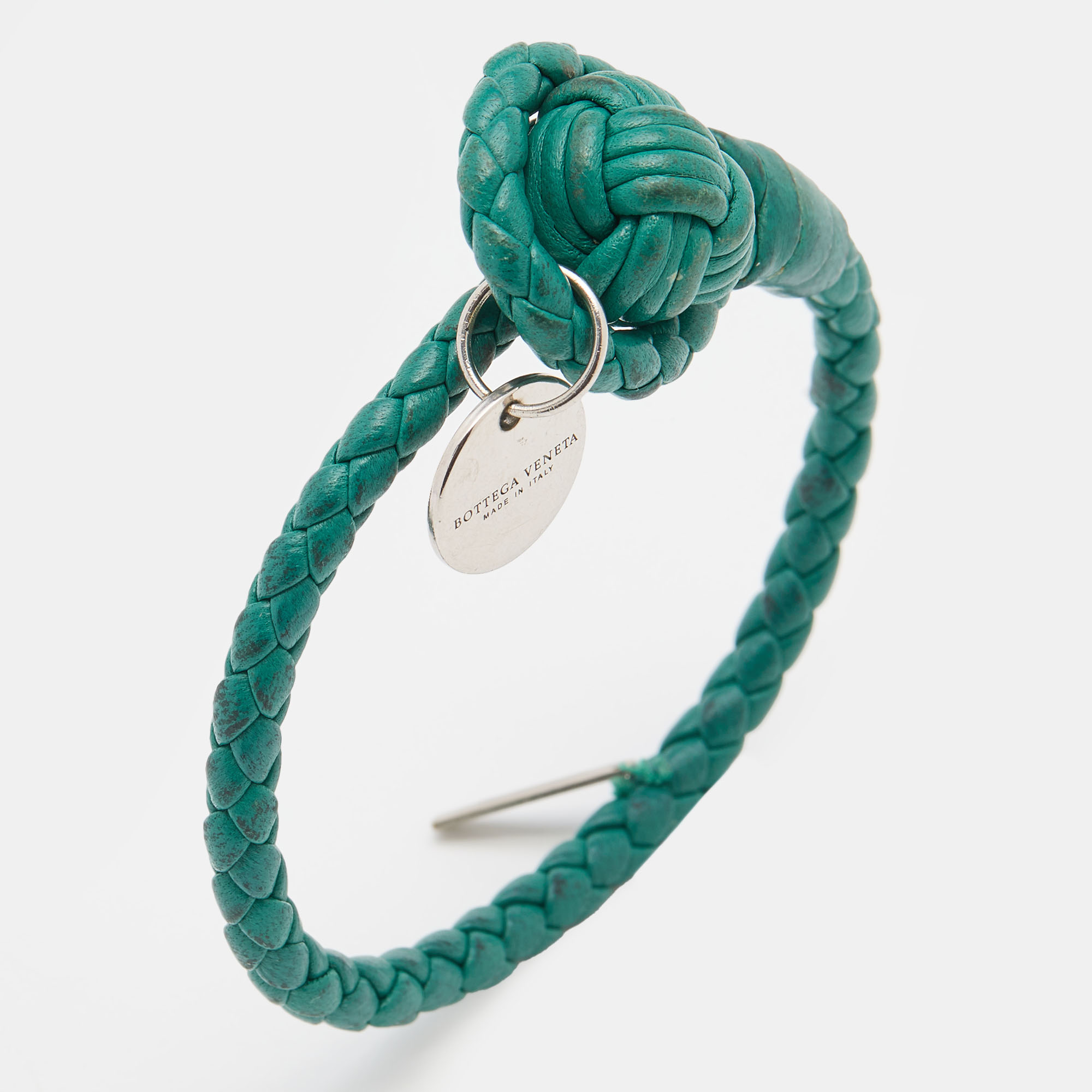 

Bottega Veneta Green Intrecciato Leather Knot Bracelet