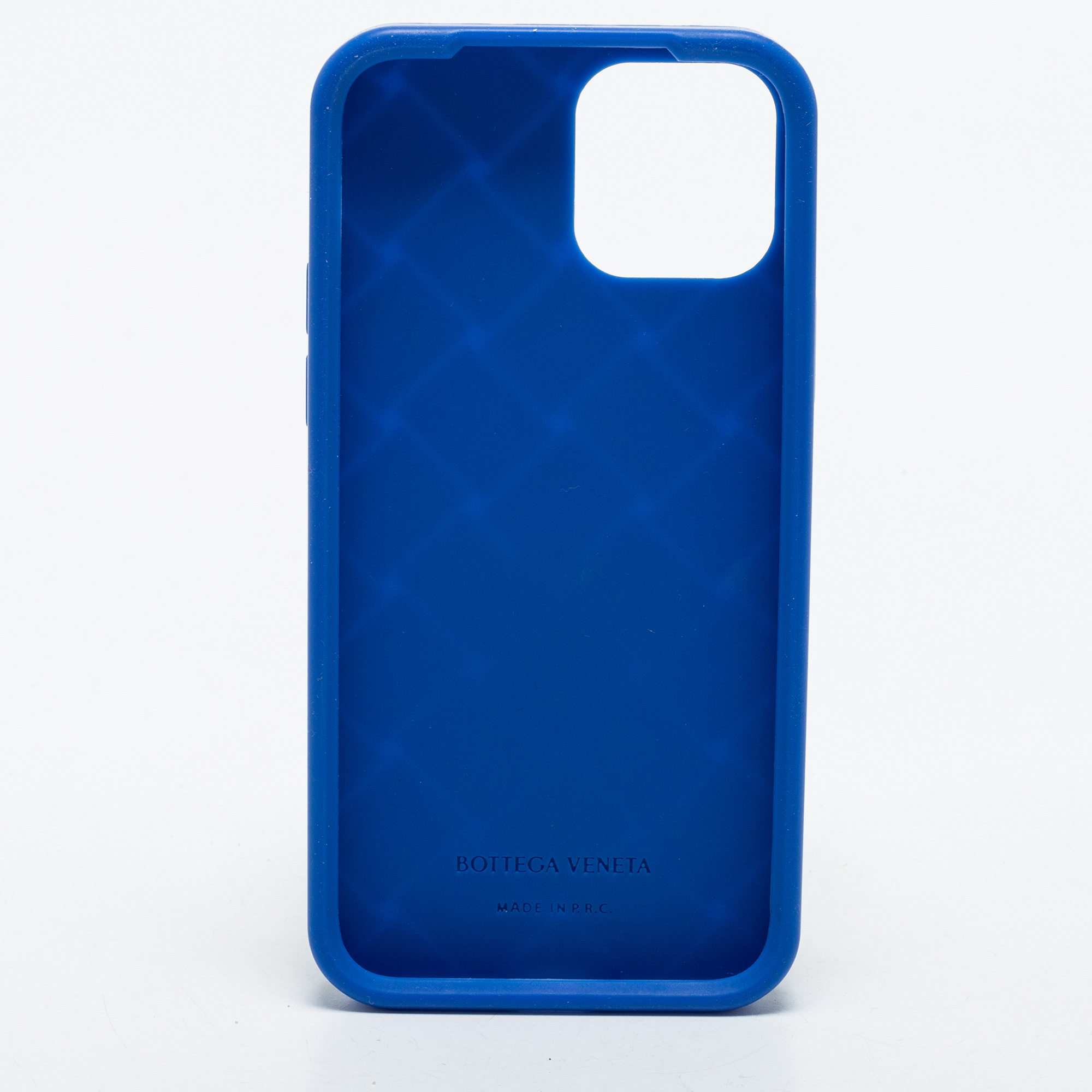 

Bottega Veneta Blue Intrecciato Rubber iPhone 13 Case
