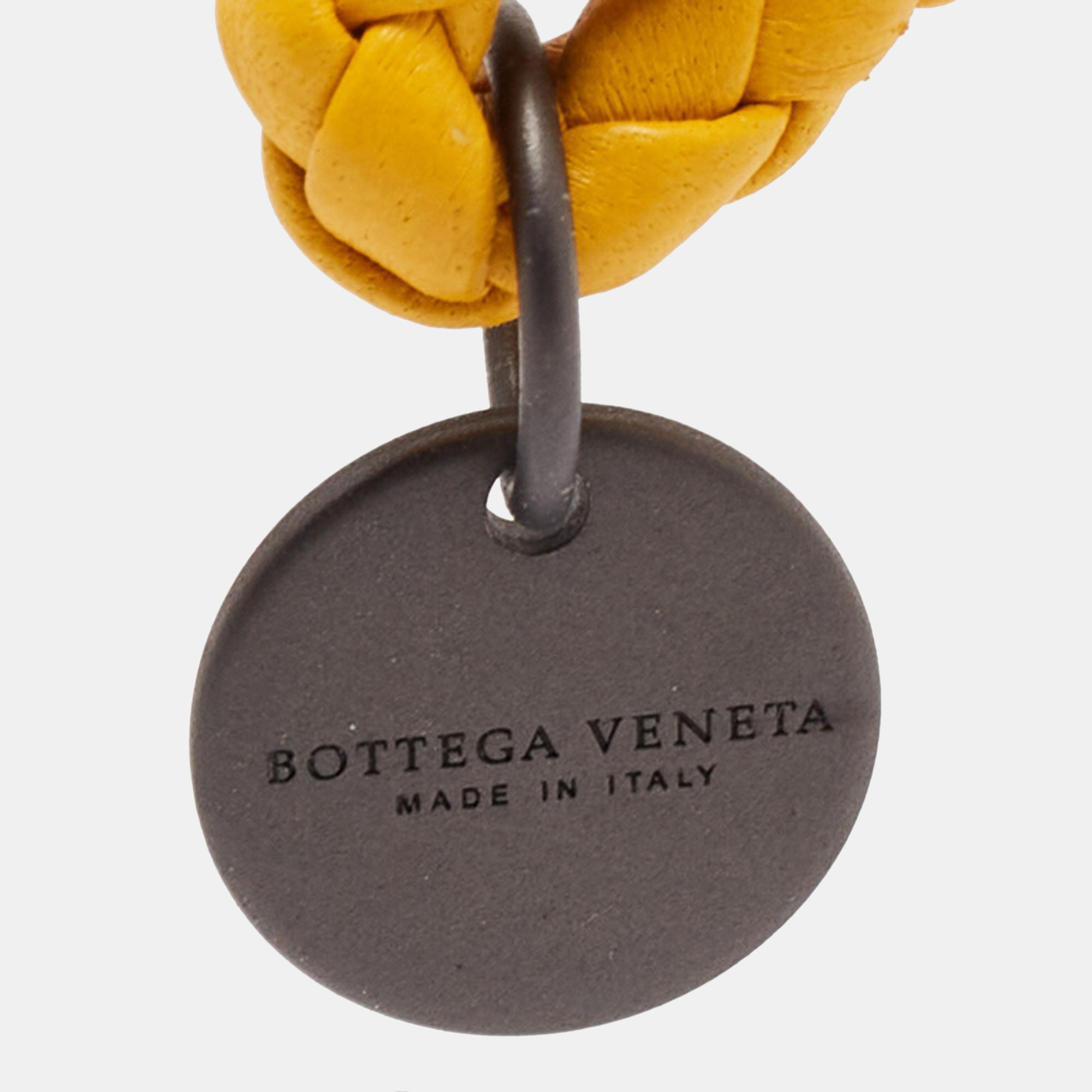 

Bottega Veneta Intrecciato Nappa Gold Tone Open Cuff Leather Bracelet