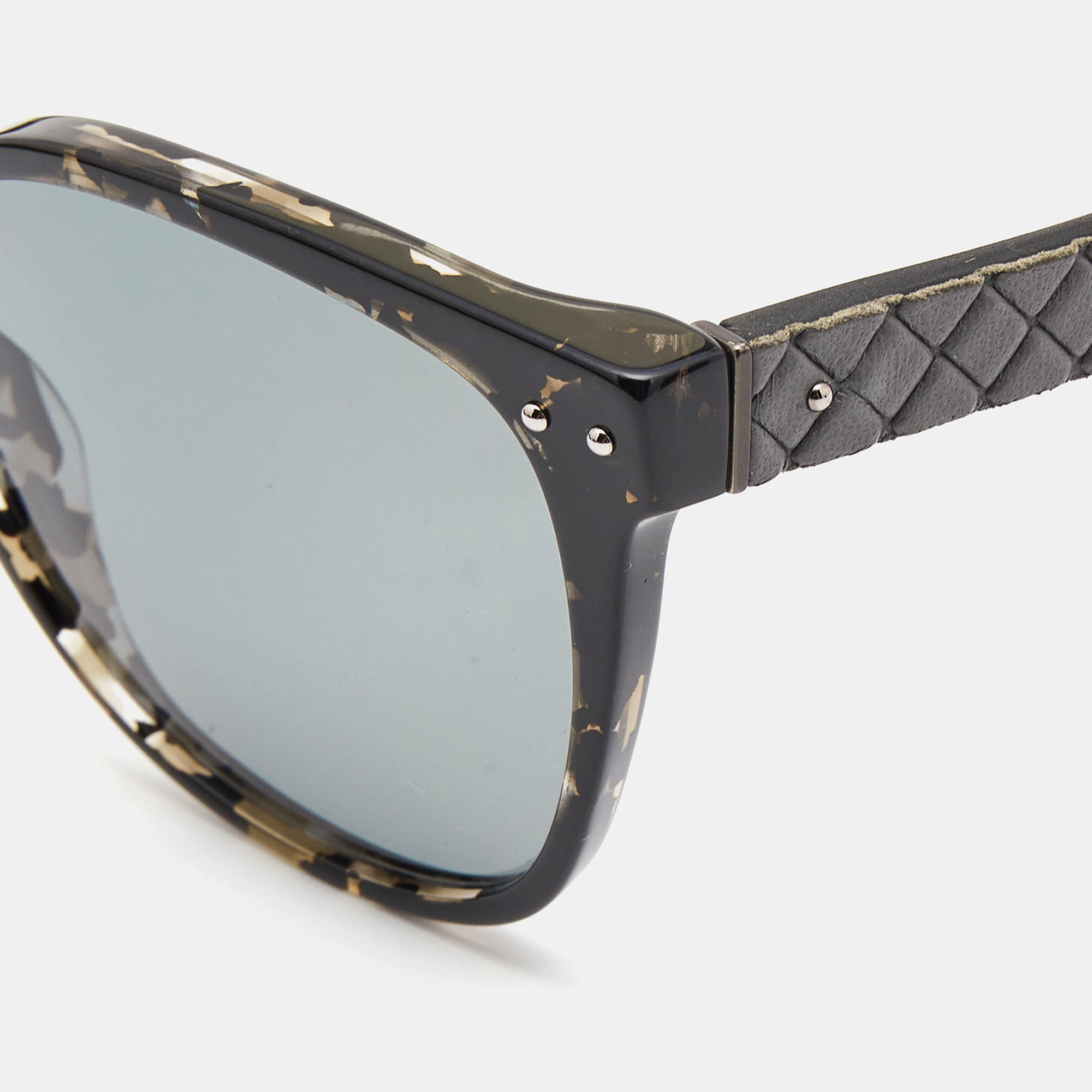 

Bottega Veneta Black Printed Polarized Wayfarer Sunglasses