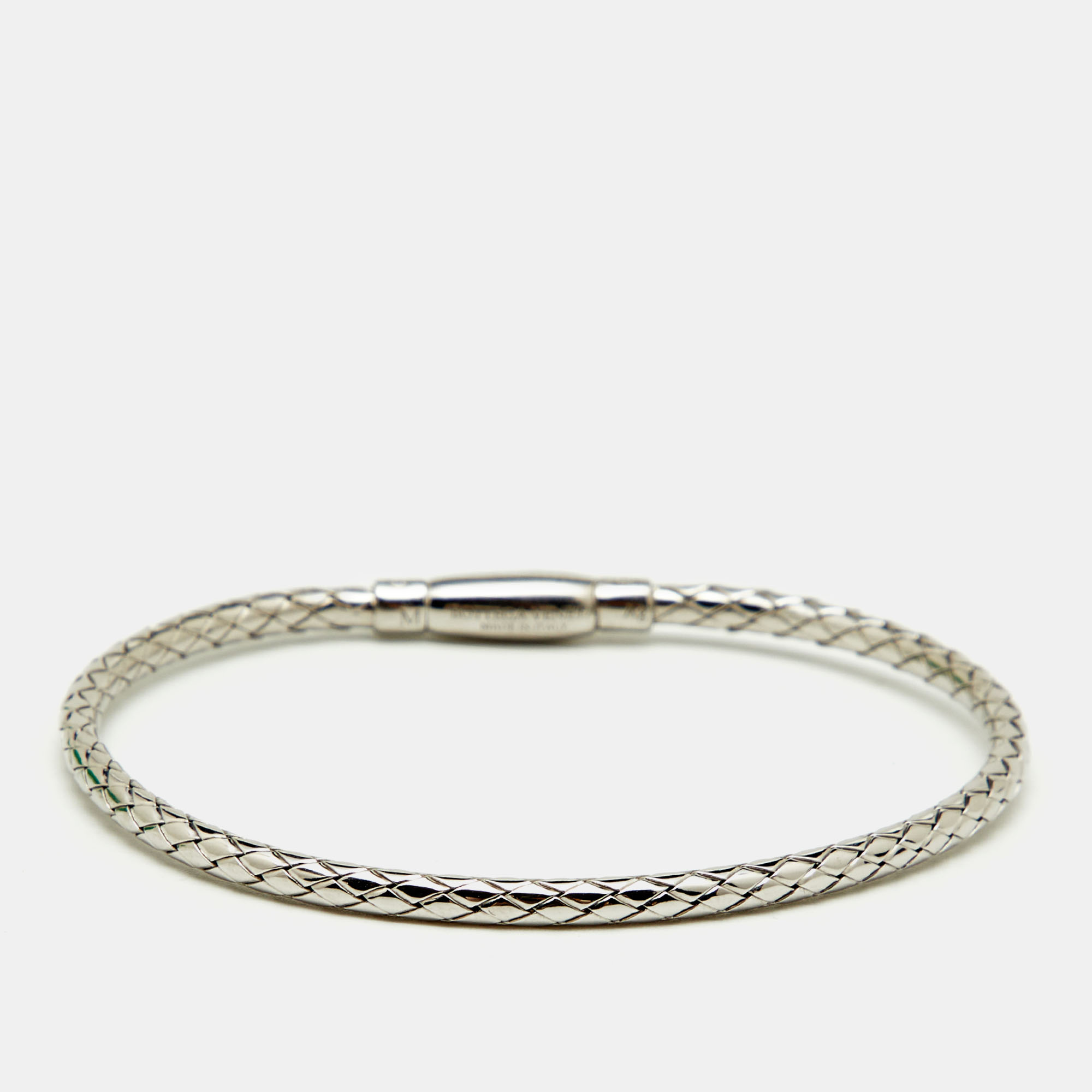 

Bottega Veneta Intrecciato Sterling Silver Bracelet