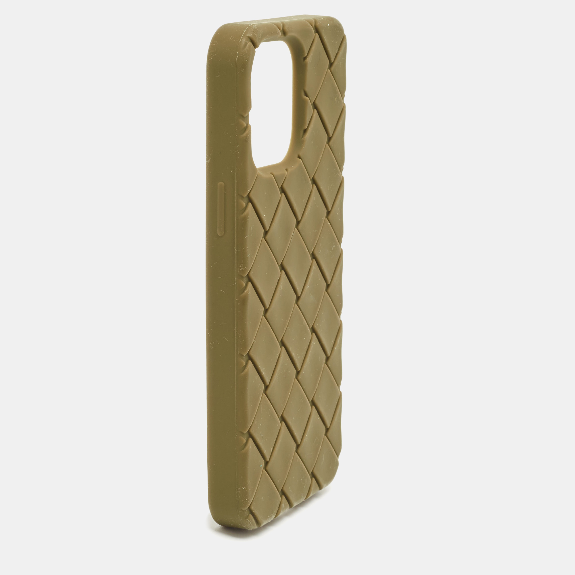

Bottega Veneta Olive Green Intrecciato Rubber Silicone iPhone 14 Pro Max Case