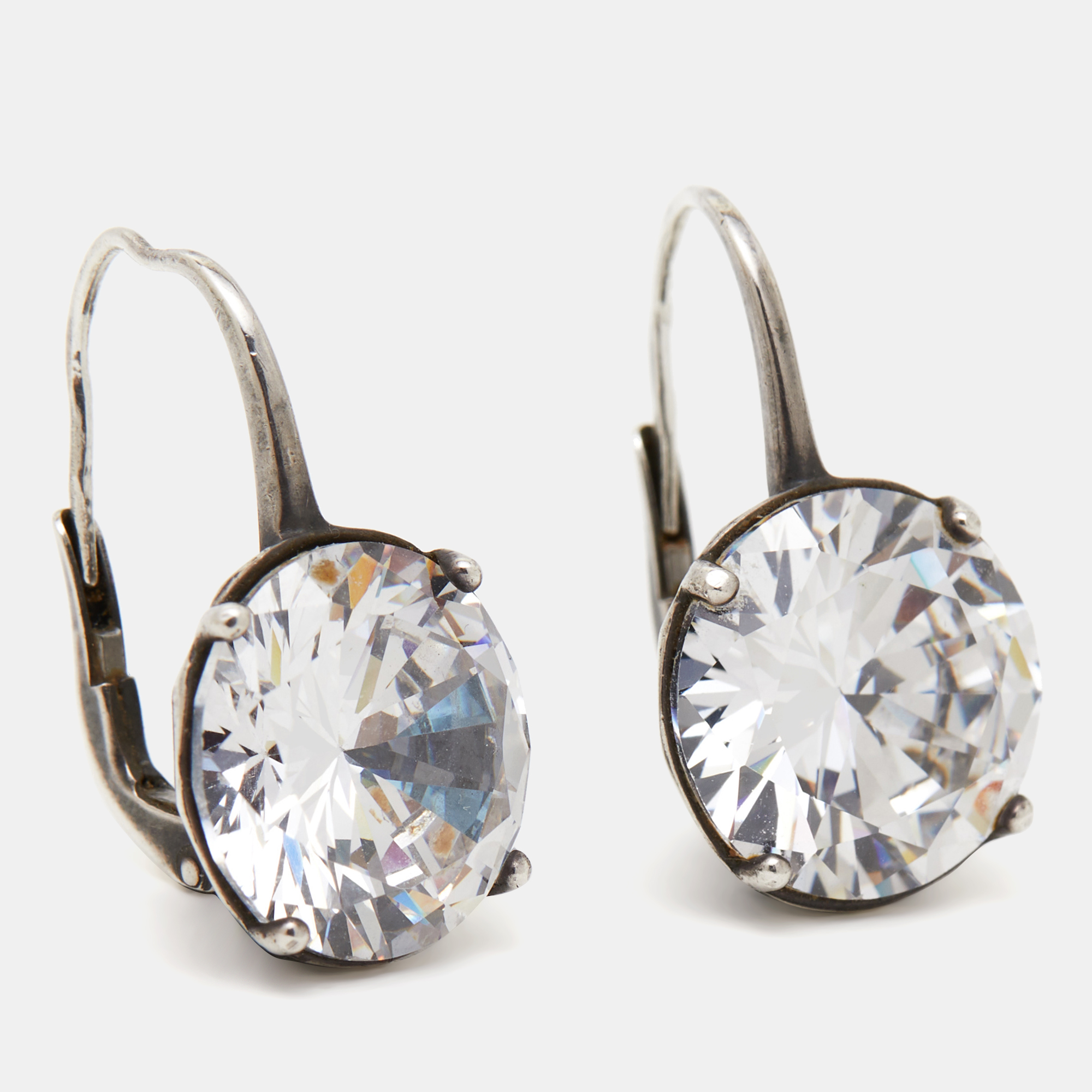

Bottega Veneta Crystal Sterling Silver Drop Earrings