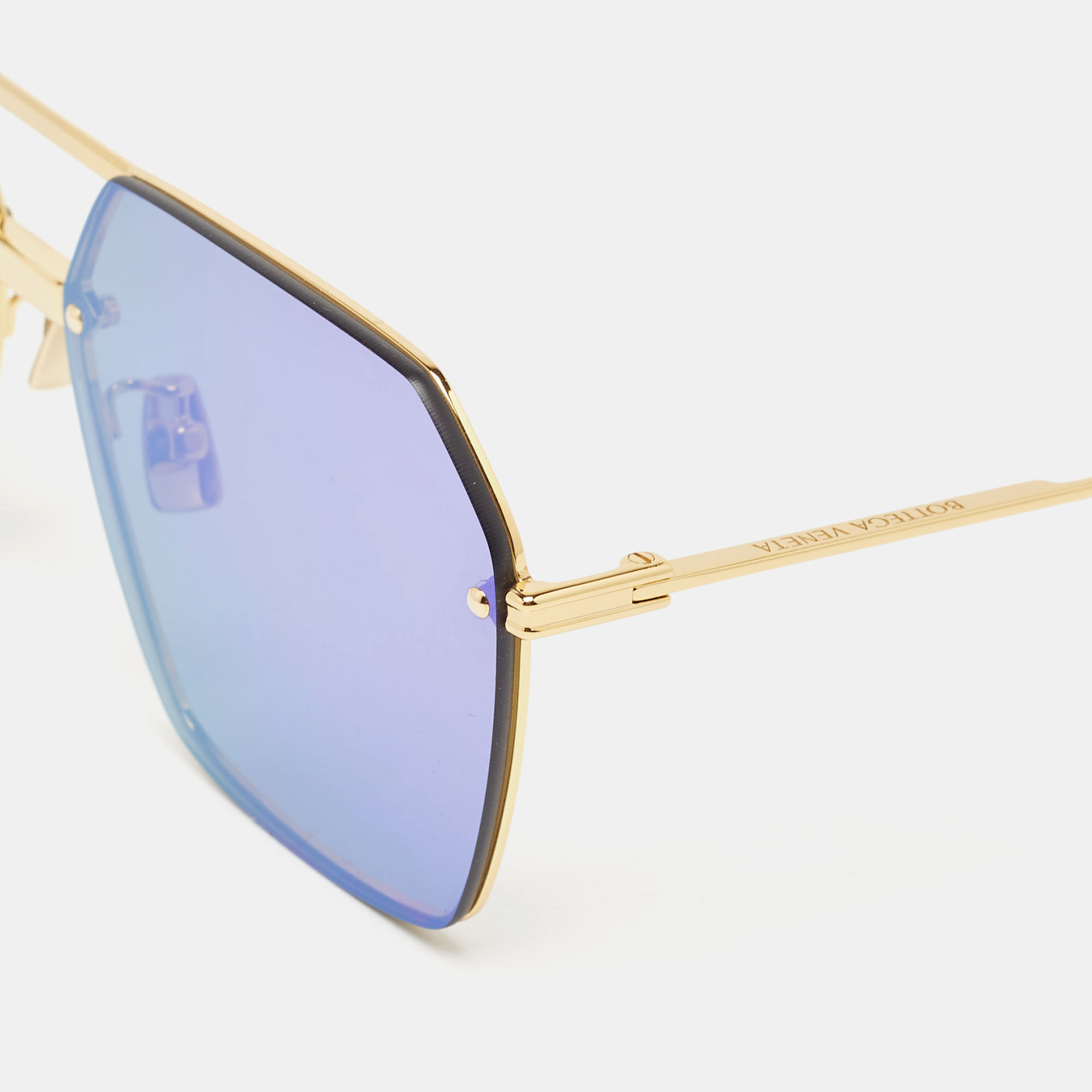 

Bottega Veneta Gold Tinted BV1045S Square Sunglasses