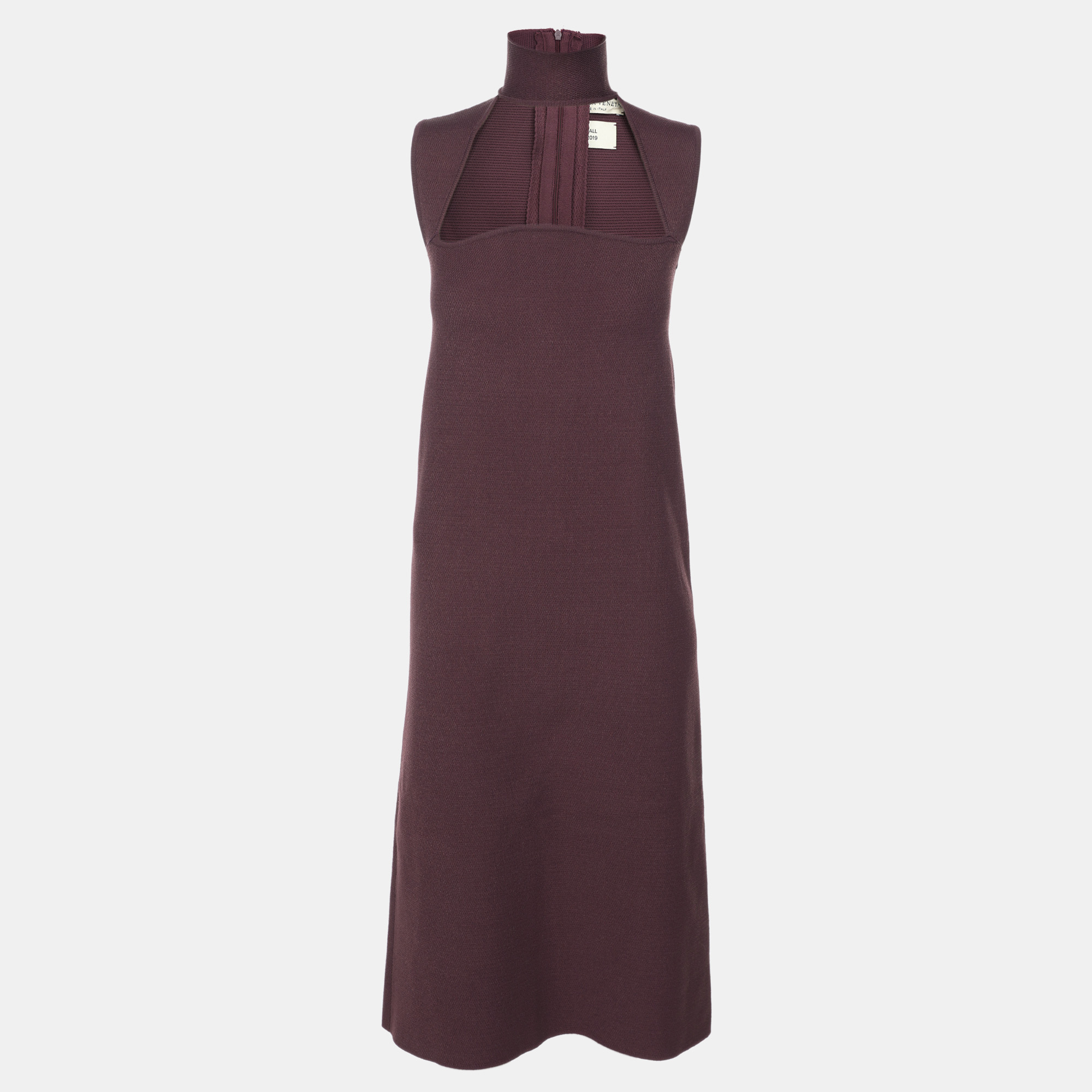 

Bottega Veneta Purple Rib Knit Midi Dress XS