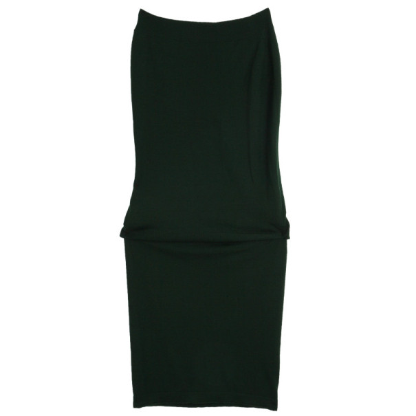 Pre Owned Bottega Veneta Strapless Wool Dress M