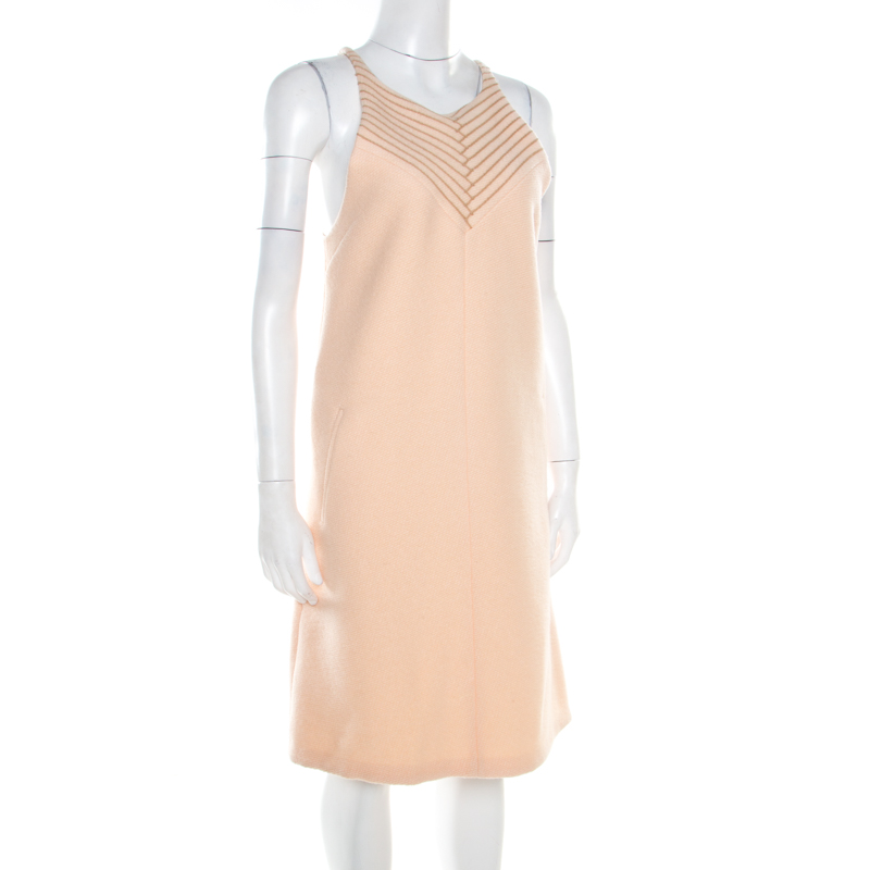 

Bottega Veneta Pastel Peach Wool Halter Shift Dress, Pink