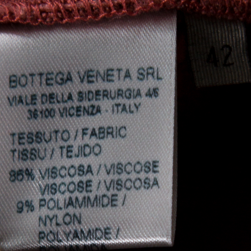 Pre-owned Bottega Veneta Dusky Pink Seamed Track Pants M