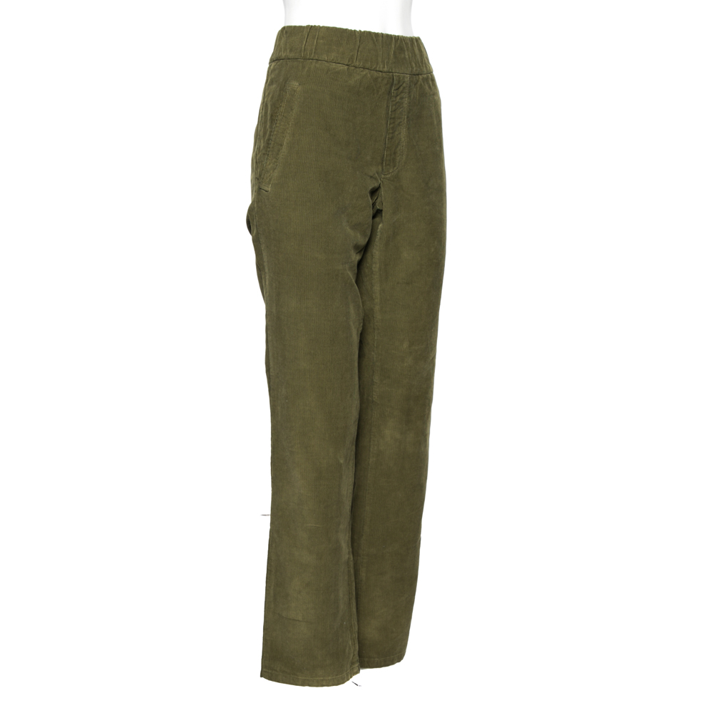 

Bottega Veneta Olive Green Cotton Corduroy Trouser