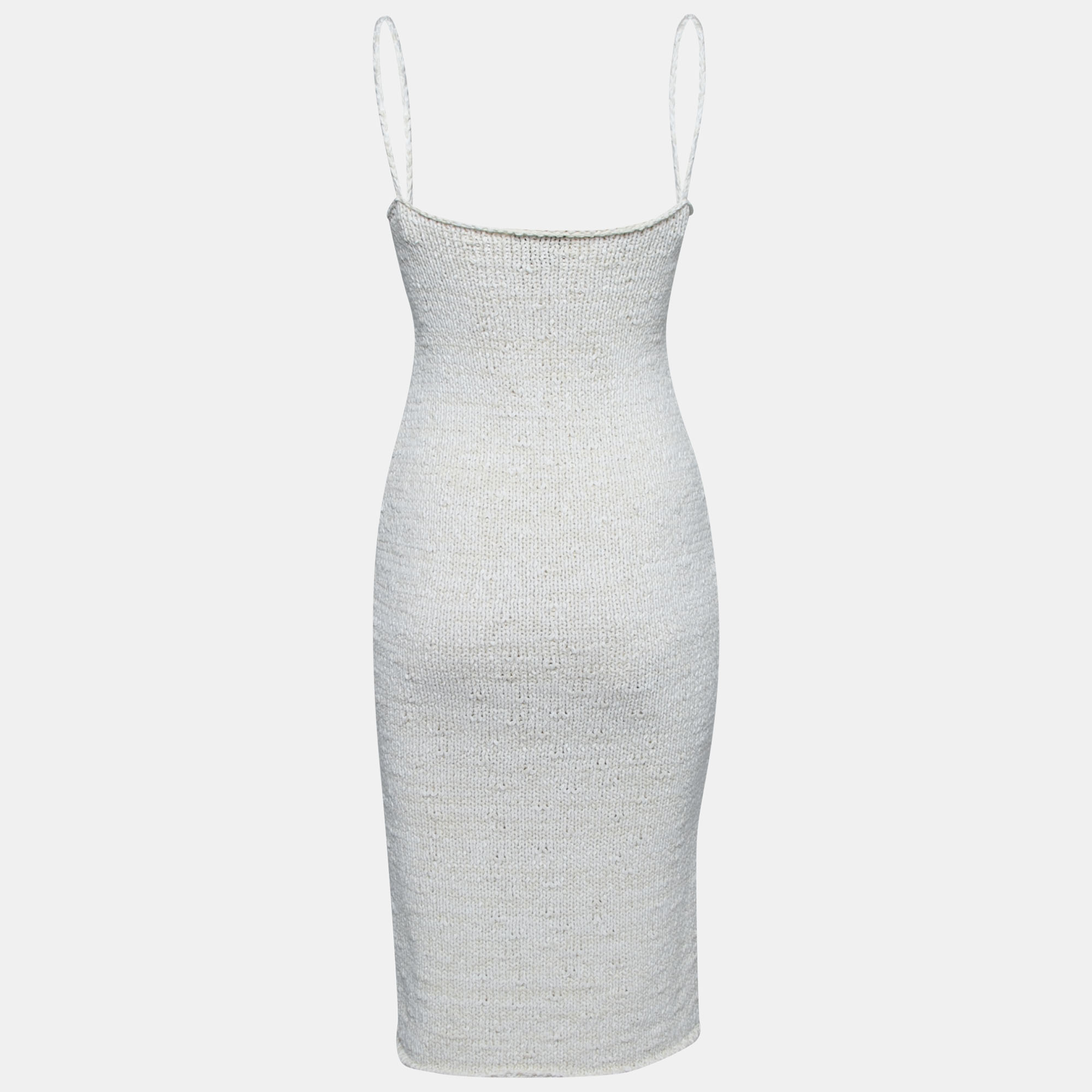 

Bottega Veneta Cream Cotton Knit Sleeveless Dress