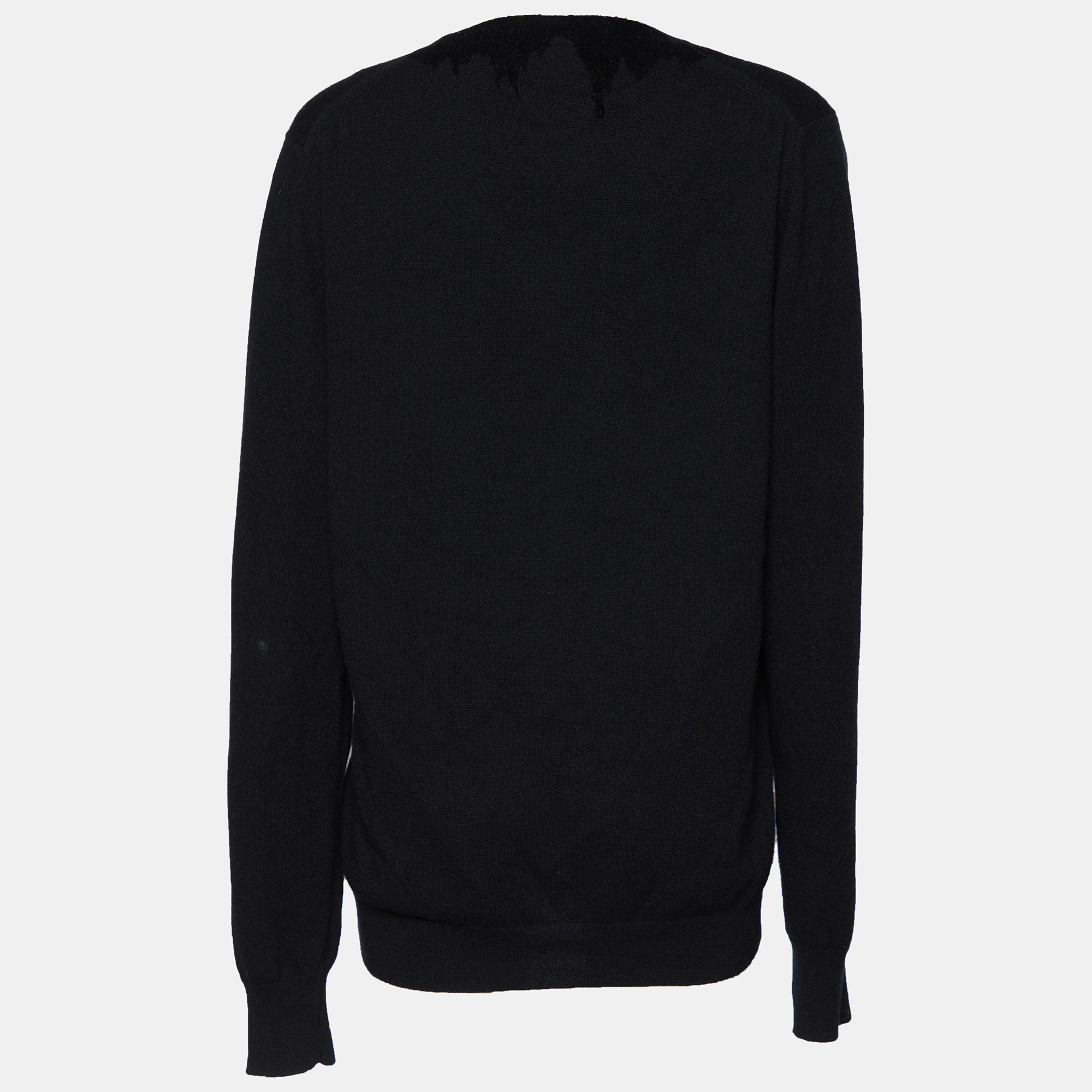 

Bottega Veneta Black Cashmere Knit V Neck Jumper