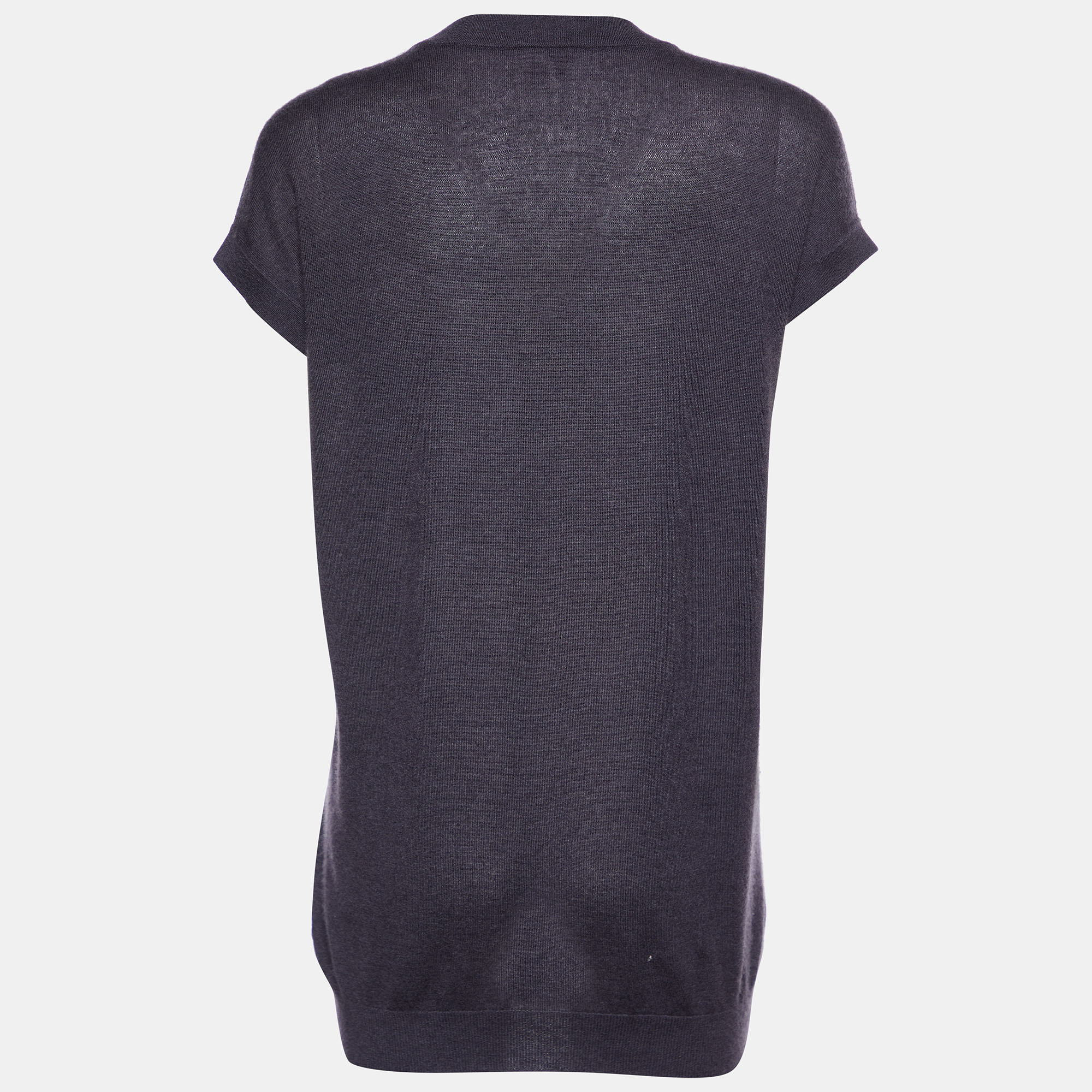 

Bottega Veneta Dark Grey Cashmere V-Neck Jumper