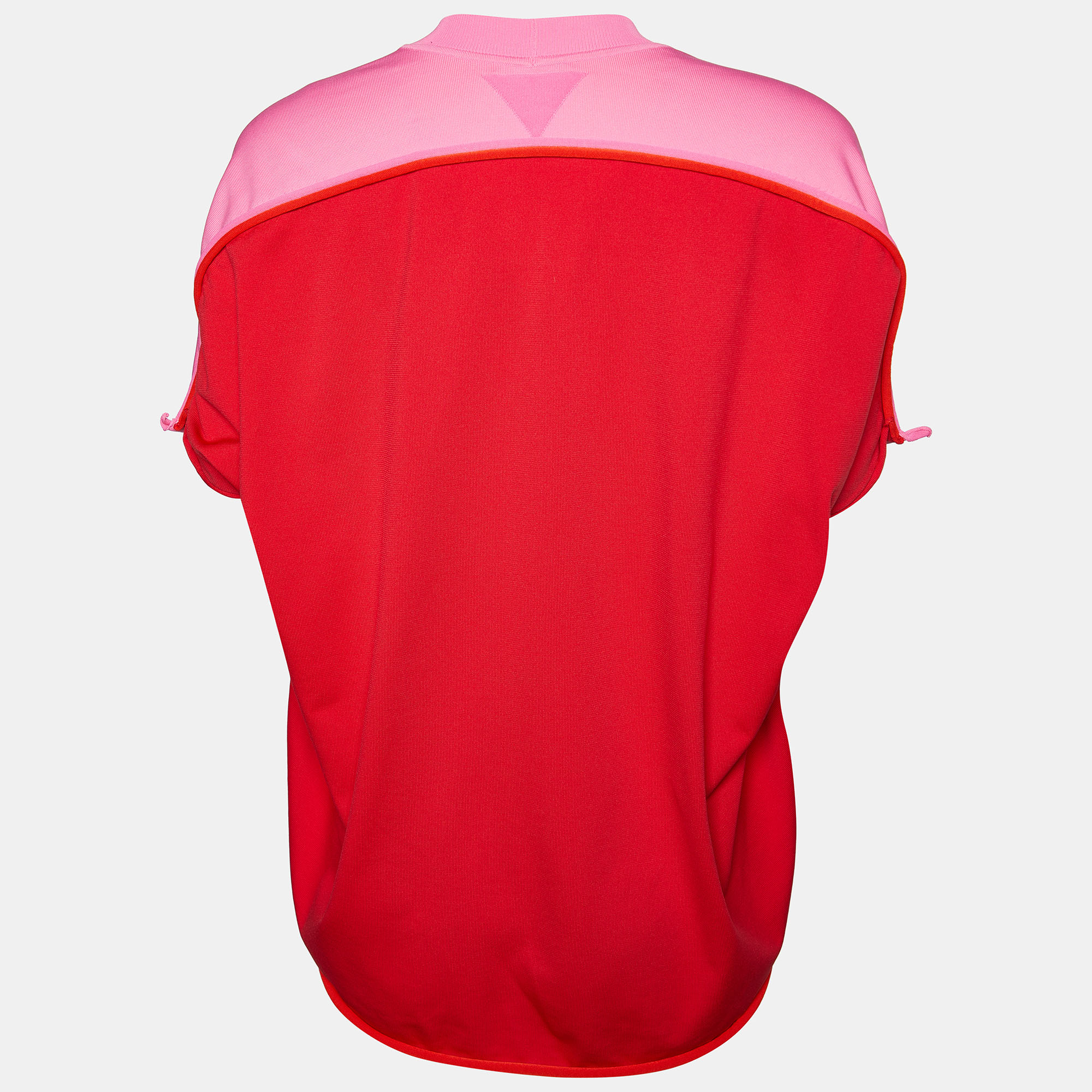 

Bottega Veneta Pink & Red Paneled Knit Oversized T-Shirt