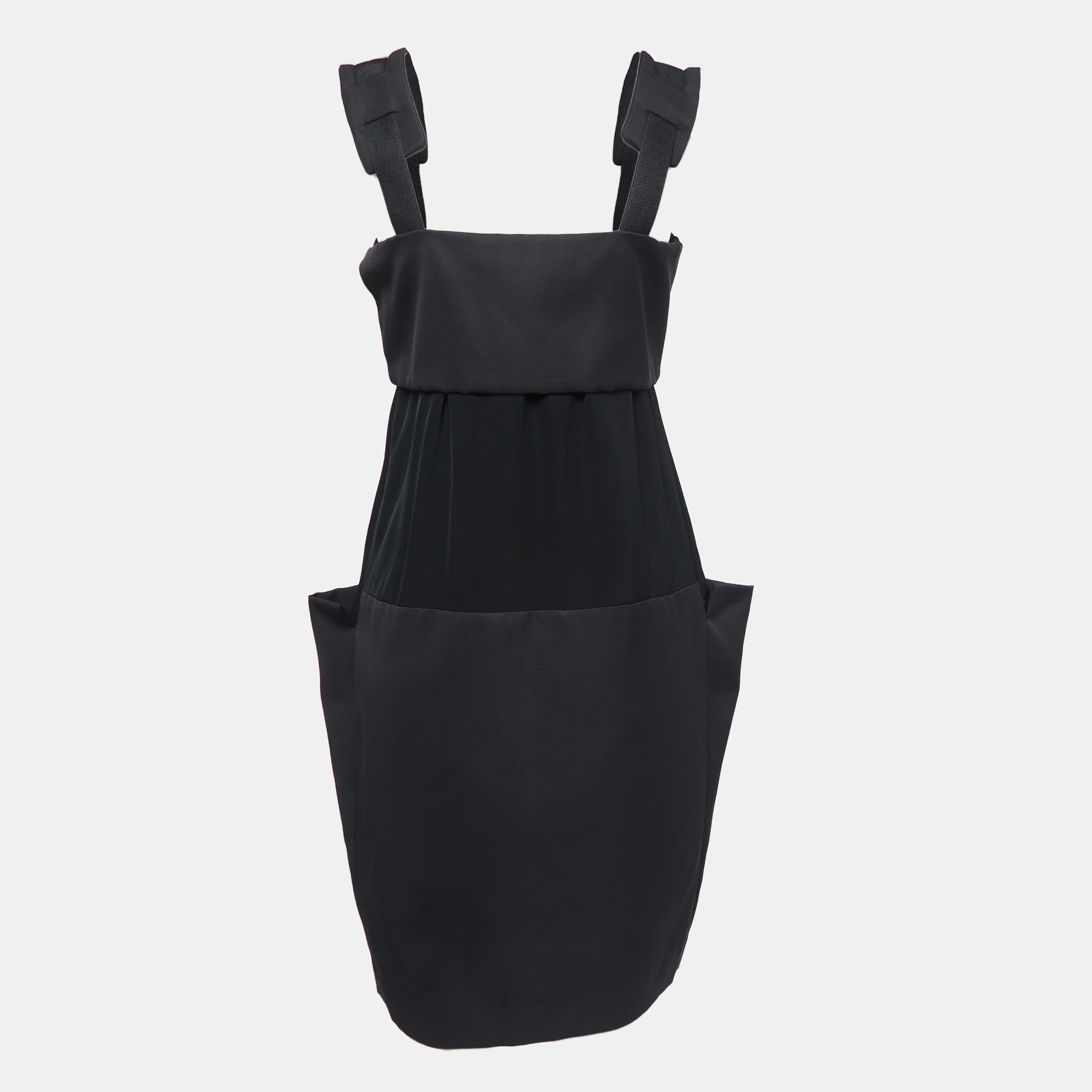 

Bottega Veneta Black Synthetic Twill Sleeveless Dress
