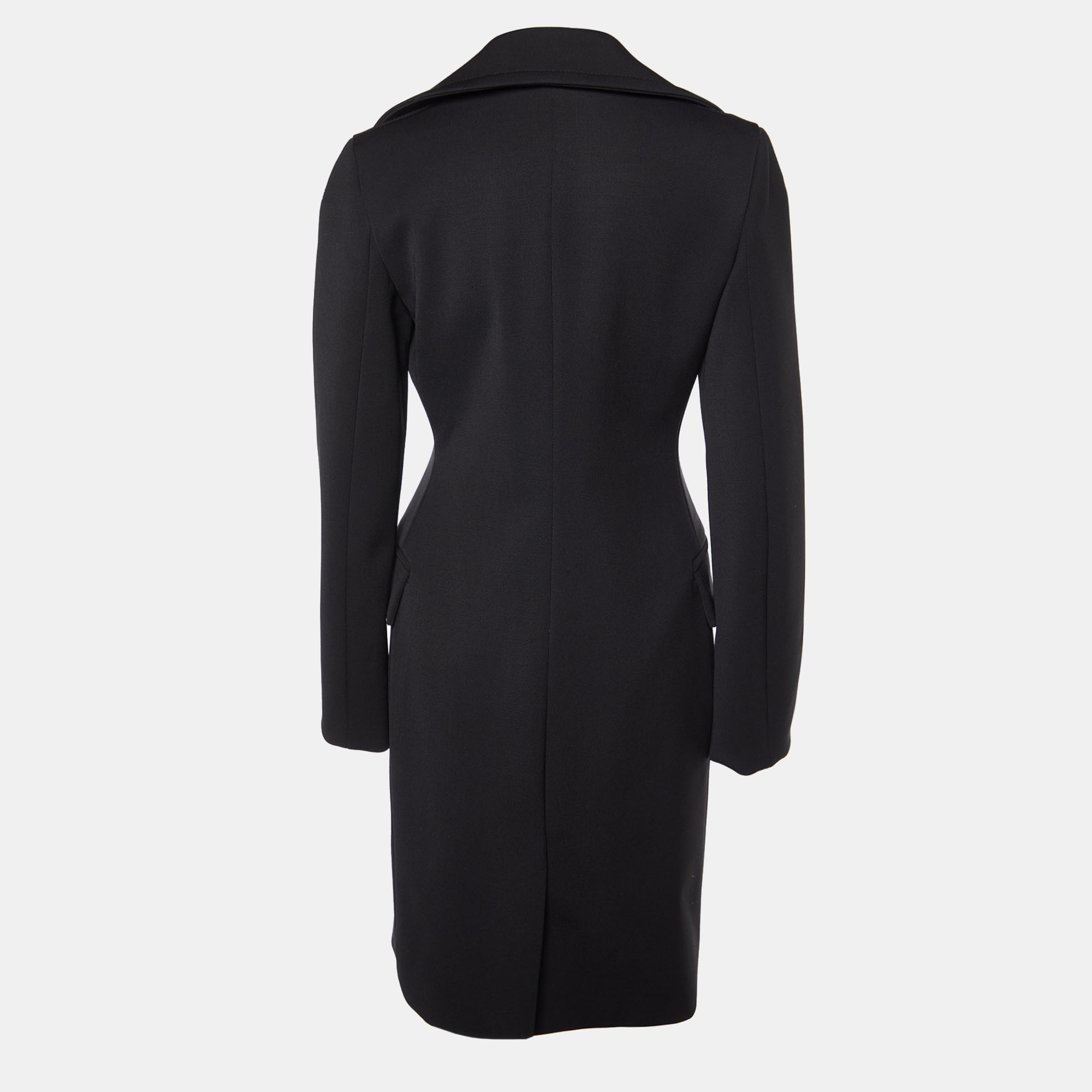 

Bottega Veneta Black Wool Blend Double Breasted Coat