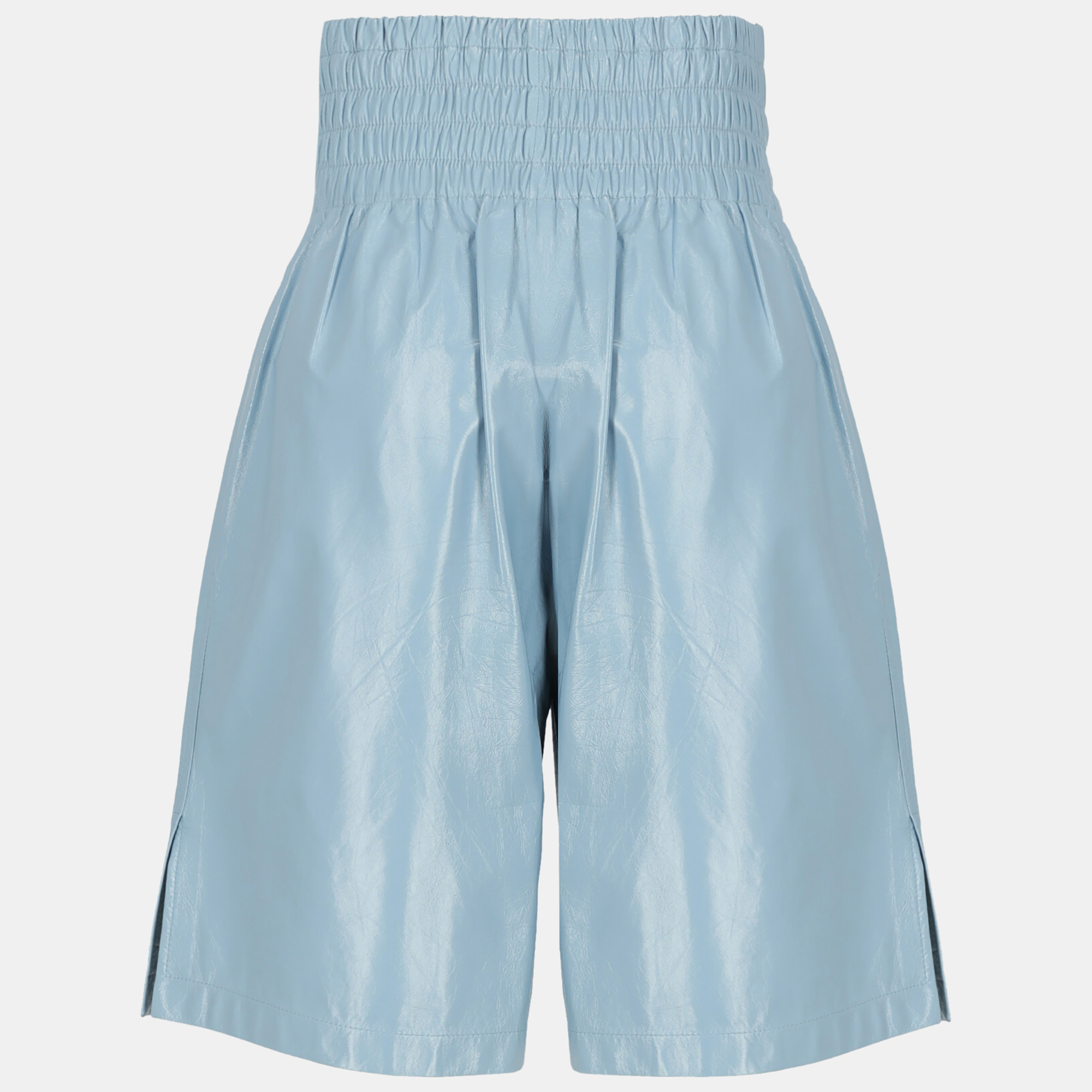 

Bottega Veneta Women's Leather Shorts - Blue