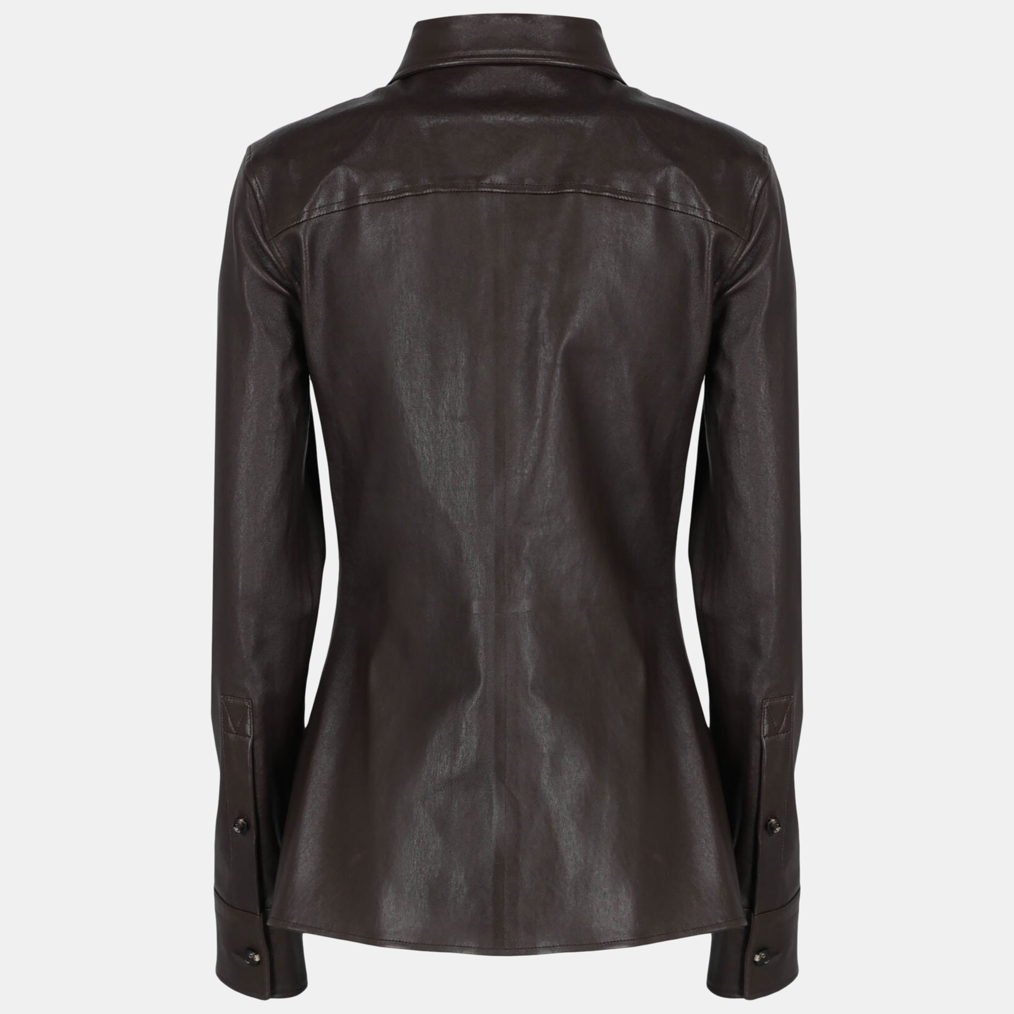 

Bottega Veneta Women' Leather Shirt - Brown