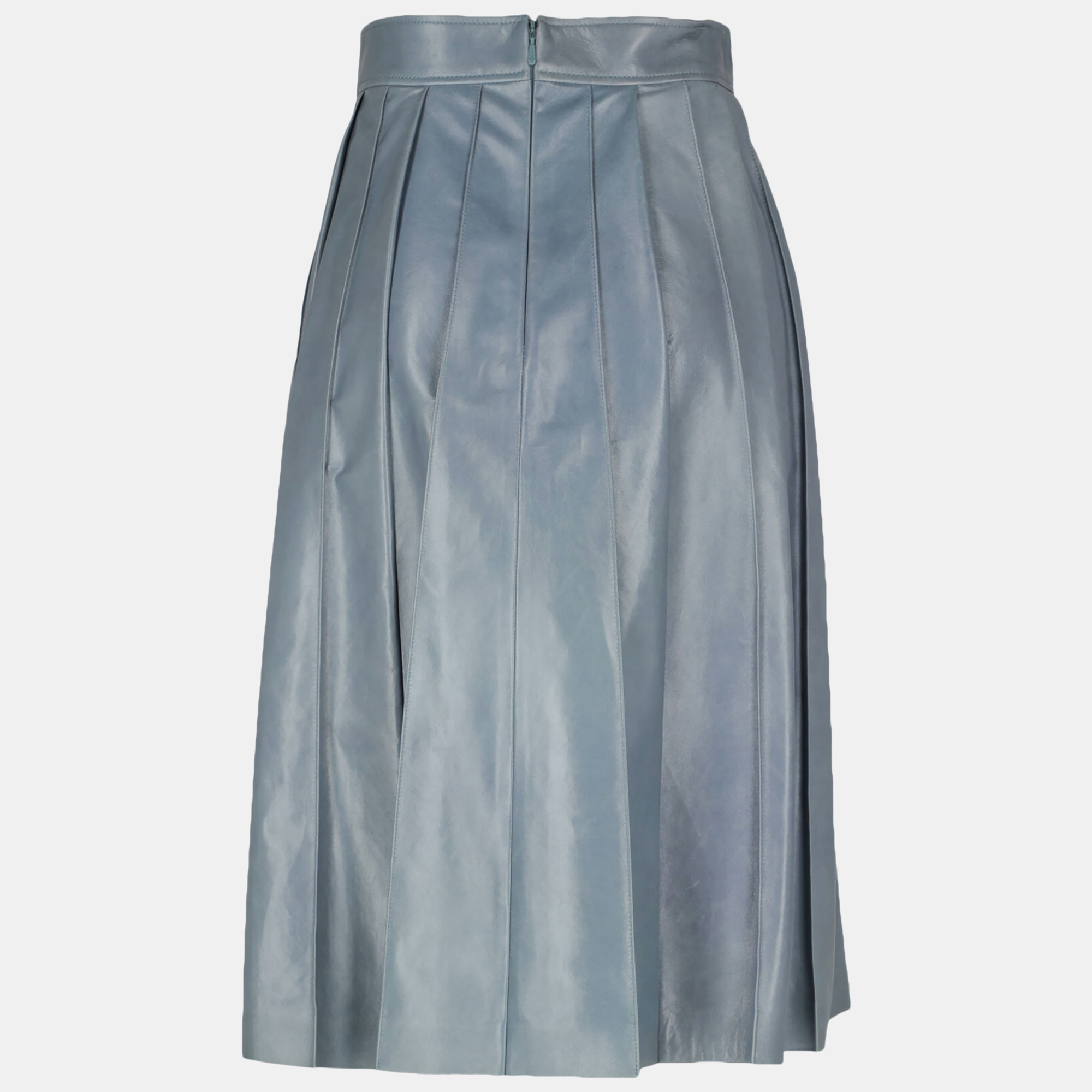 

Bottega Veneta Women' Leather Midi Skirt - Blue