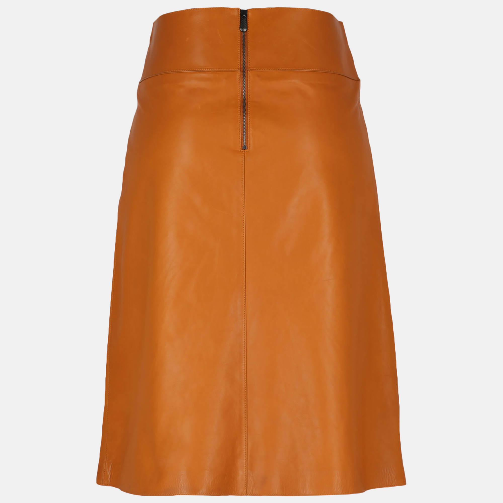 

Bottega Veneta Women's Leather Midi Skirt - Orange